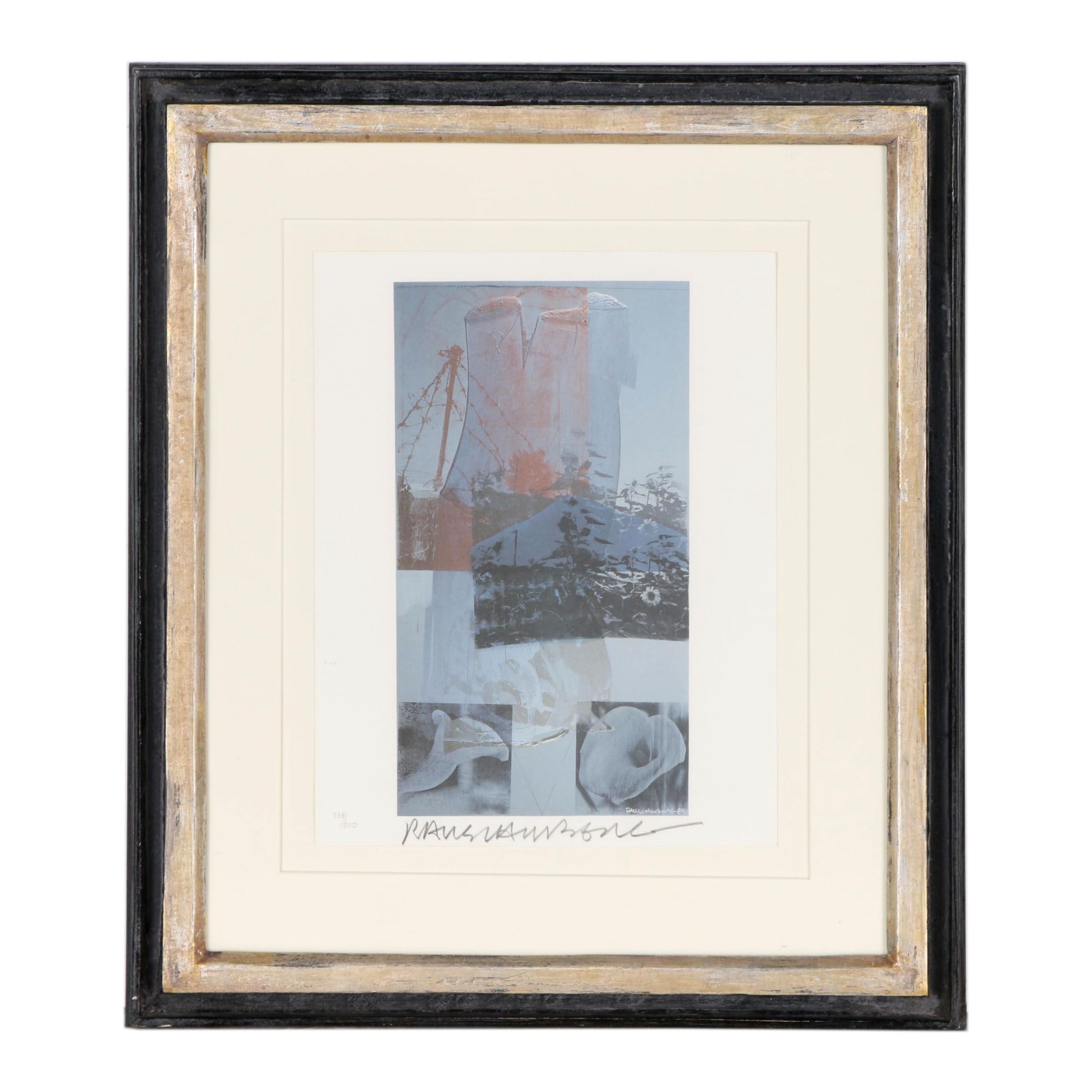 Robert Rauschenberg Offset Lithograph "Tanya's Veil (Whale)"