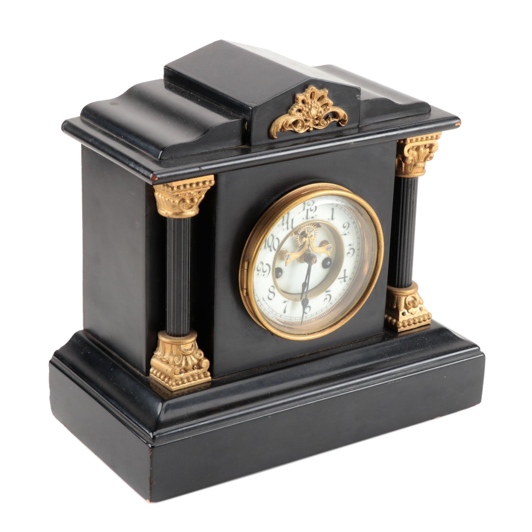 Waterbury Neoclassical Mantel Clock, circa 1900