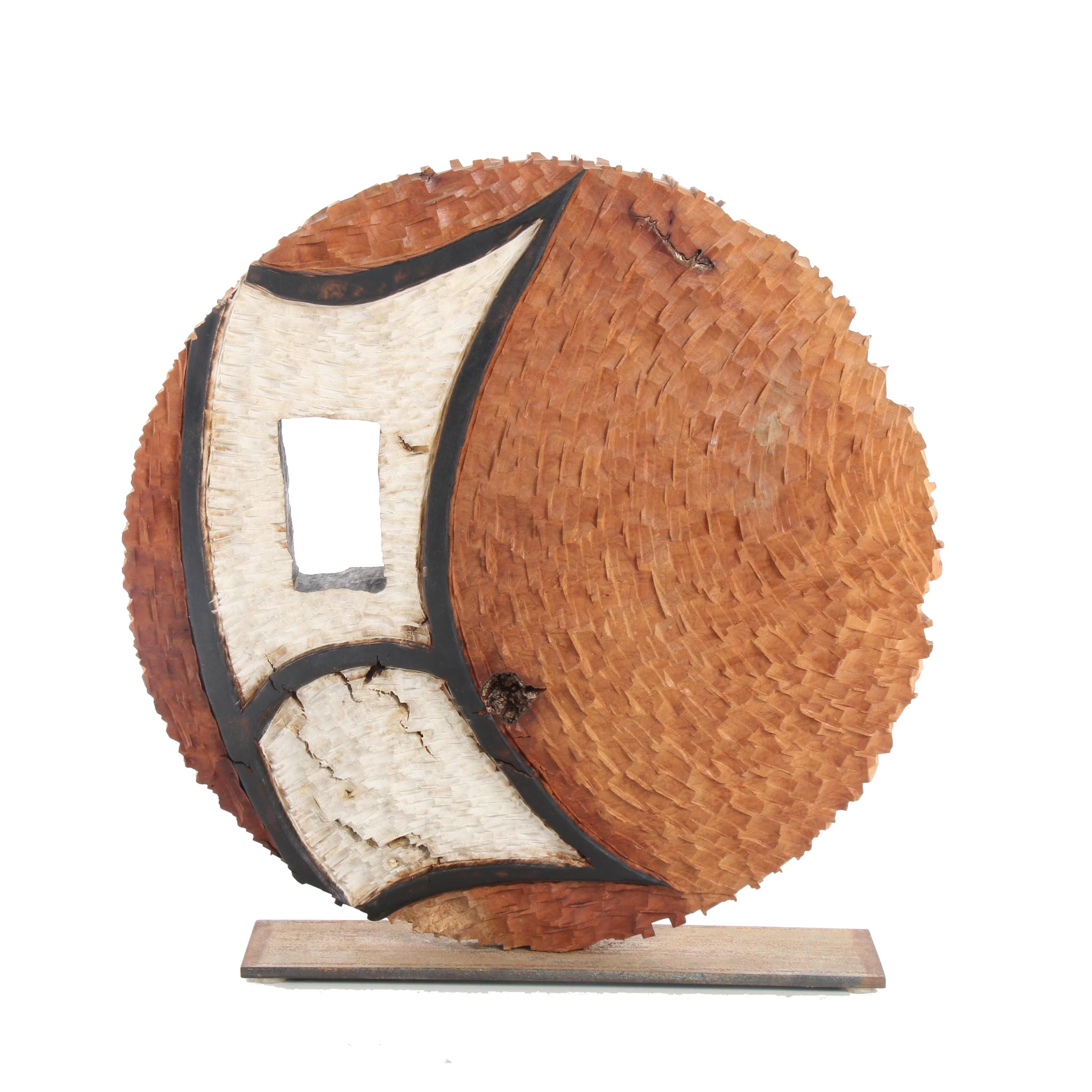 Jack R. Slentz Carved Wood Sculpture "Disc 2000 Meadow Burl"