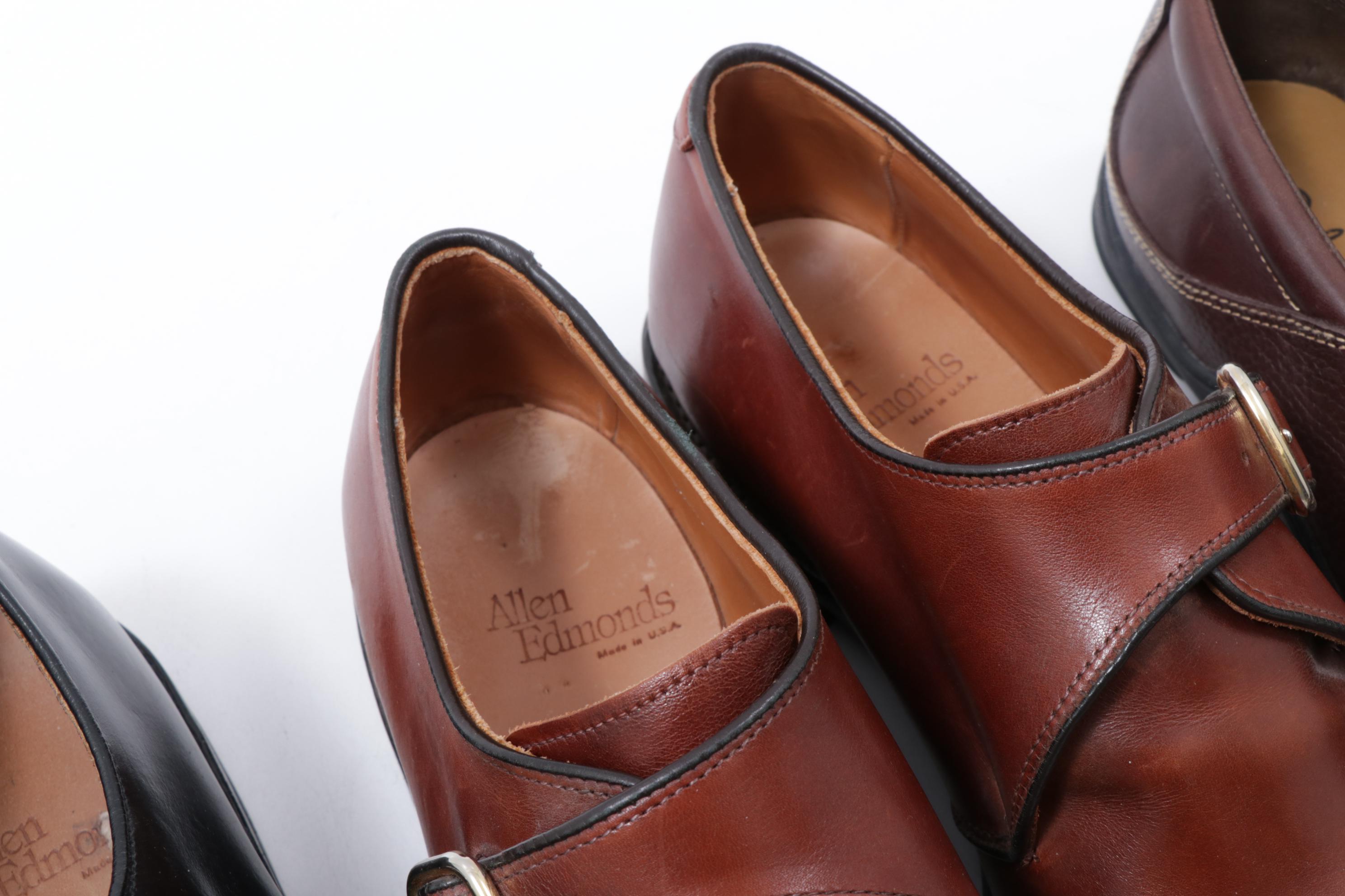 Men's Prada, Allen Edmonds and Cole Haan Leather Monk Strap Shoes and Loafers