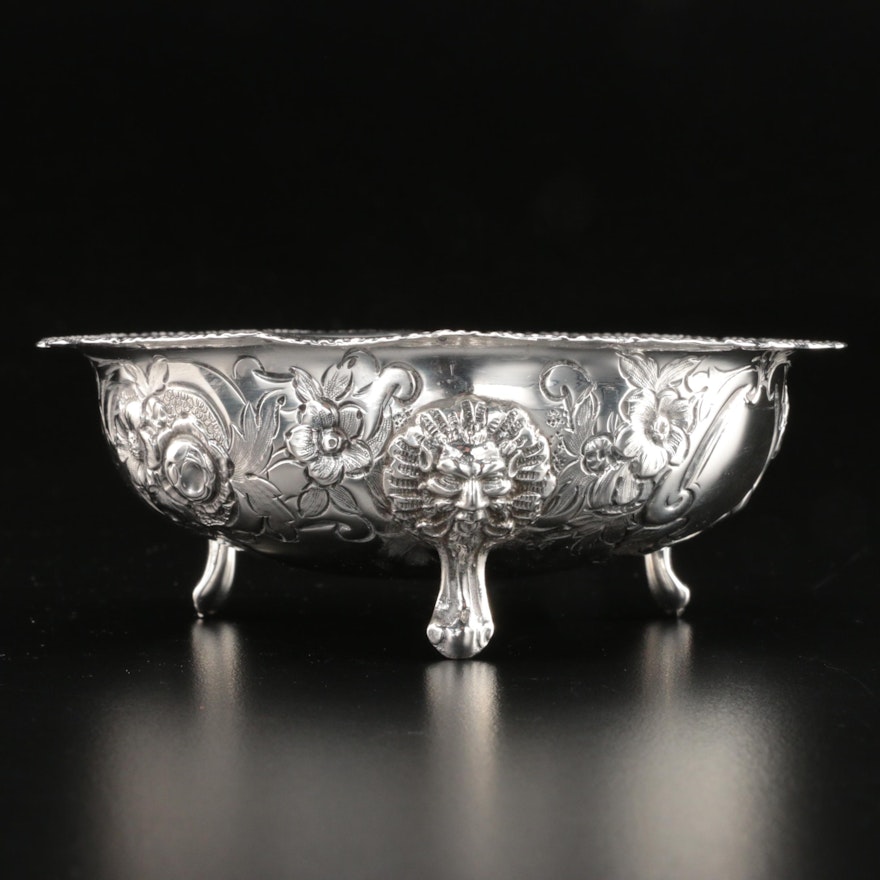 Charles Stuart Harris of Sterling Silver Footed Bon Bon Dish