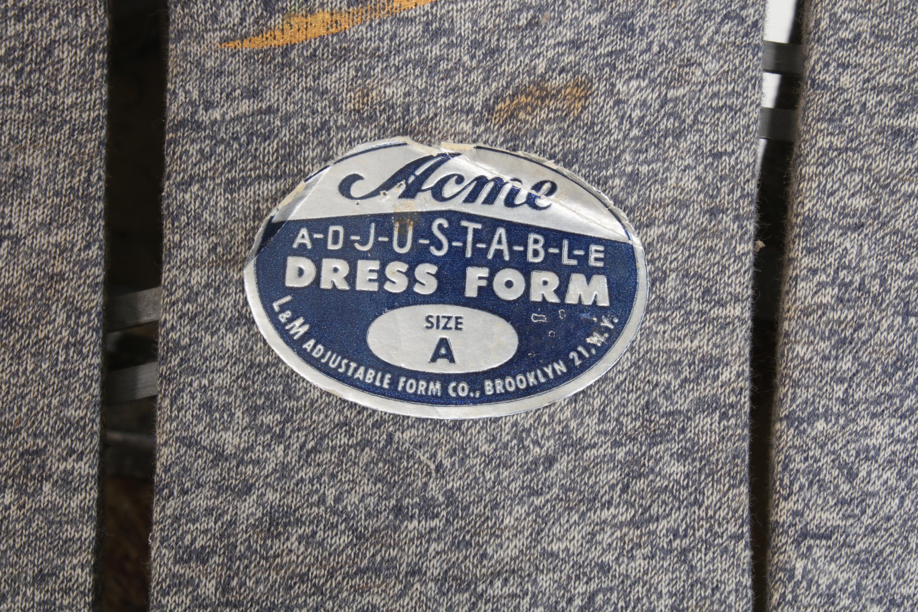 Acme Adjustable "Size A" and Stylized Metal Dress Forms