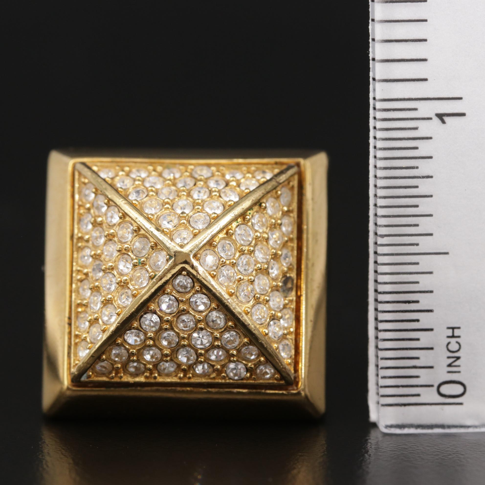 Michael Kors Rhinestone Pyramid Dome Ring