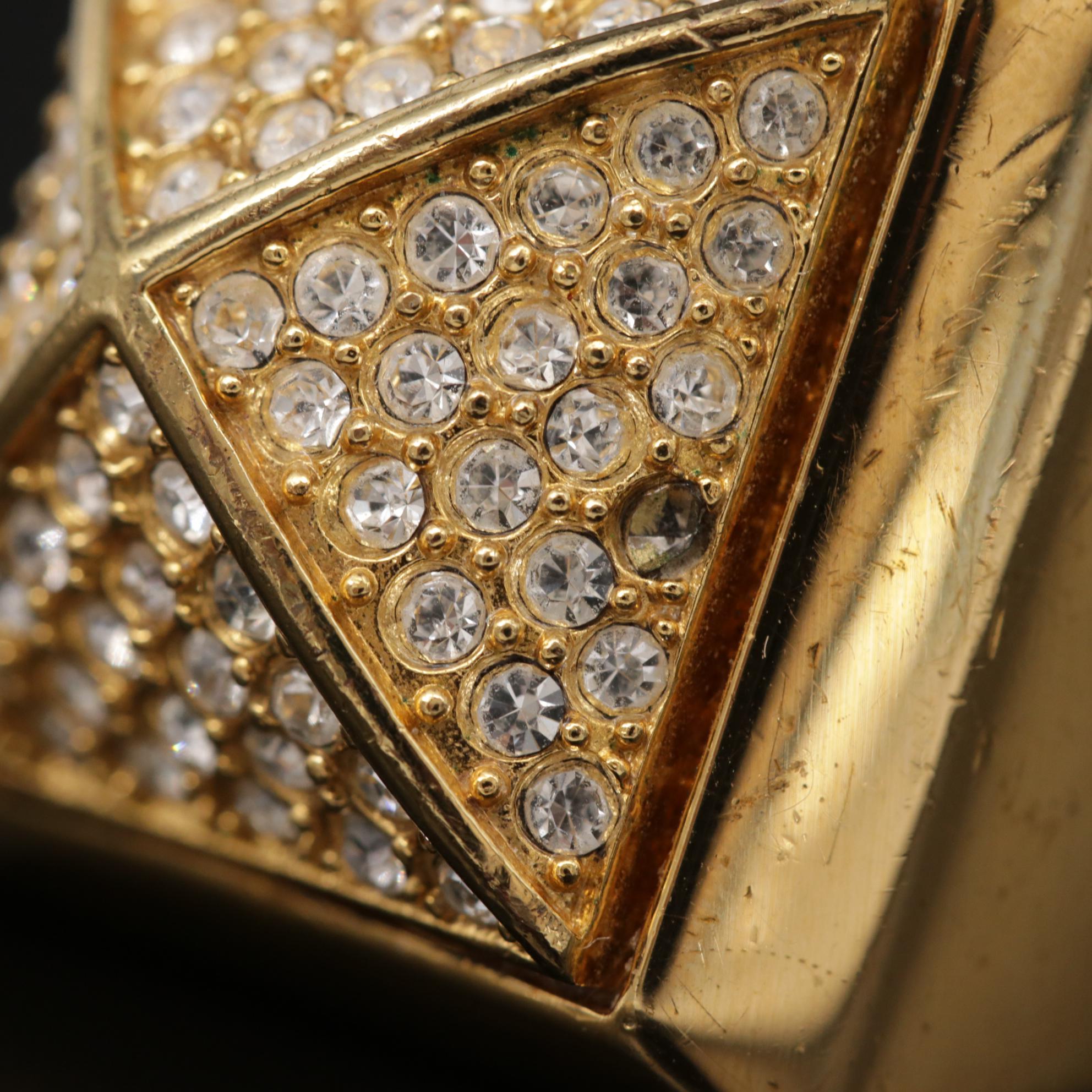 Michael Kors Rhinestone Pyramid Dome Ring