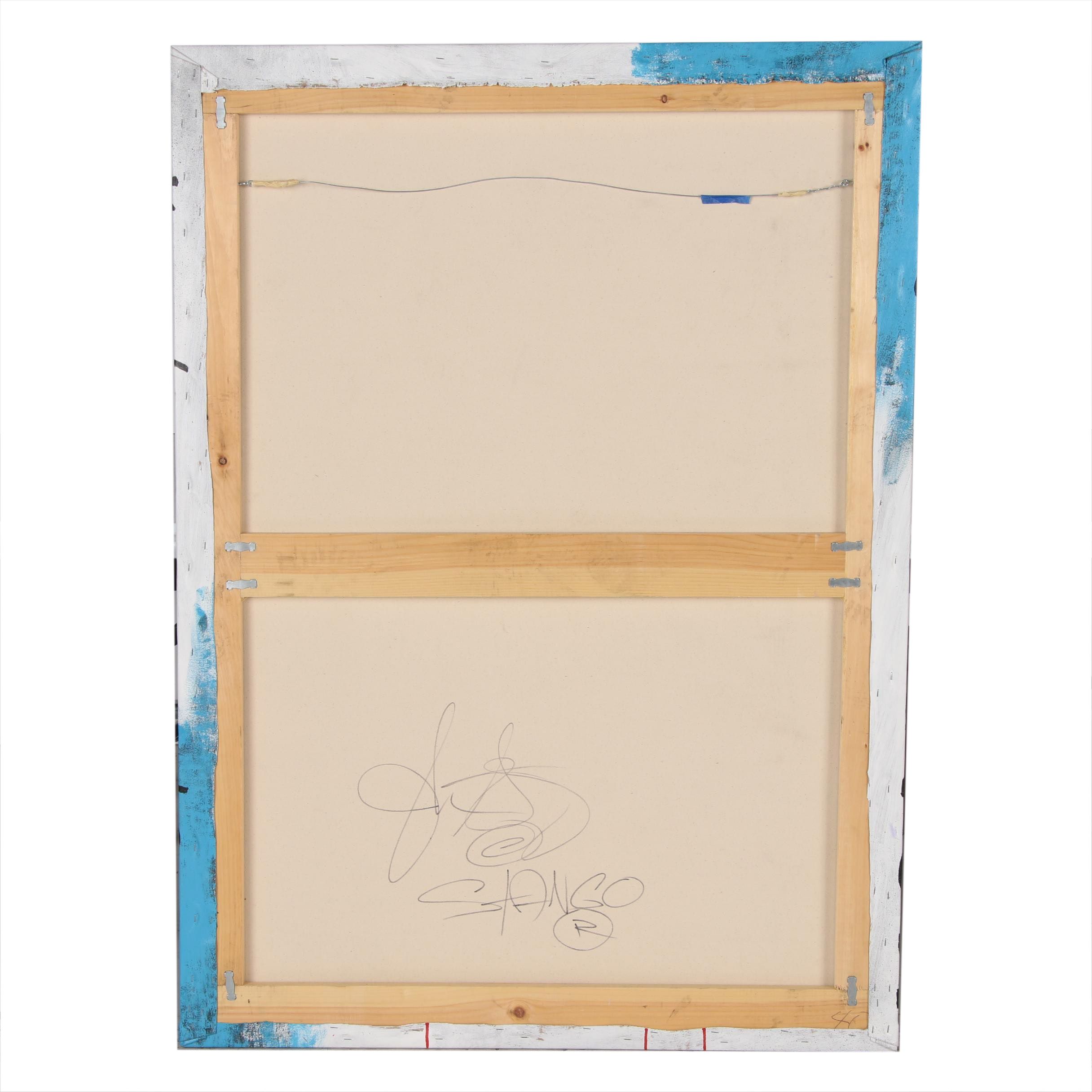 John Stango Monumental Pop Art Mixed Media Painting "Basquiat - Krylon"