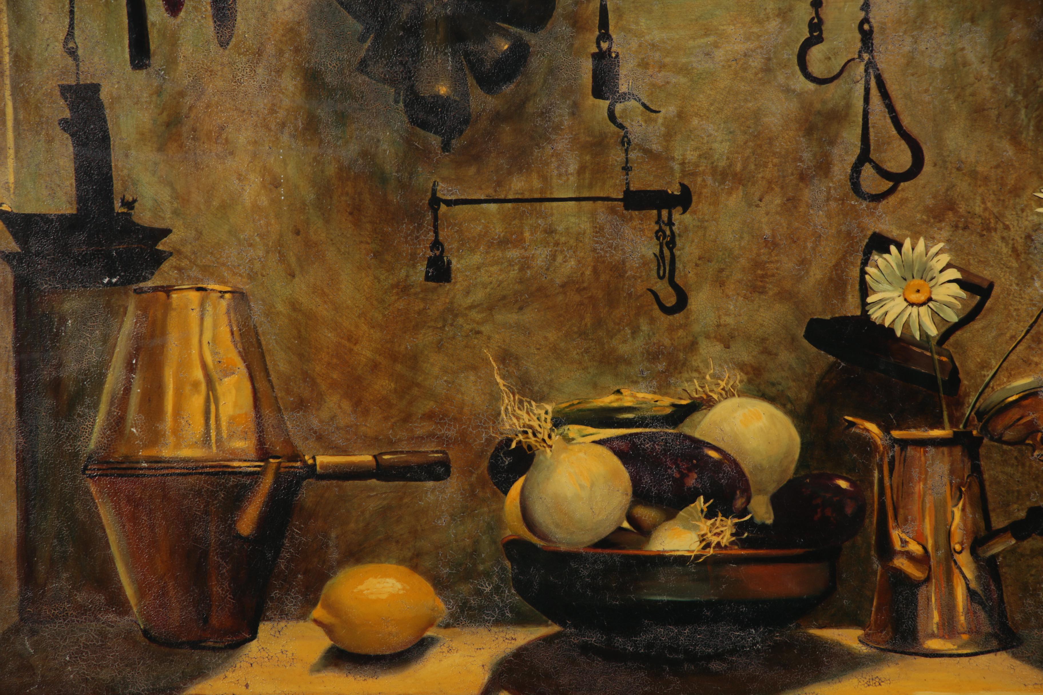 Michael Huggins Kitchen Still Life Oil Painting