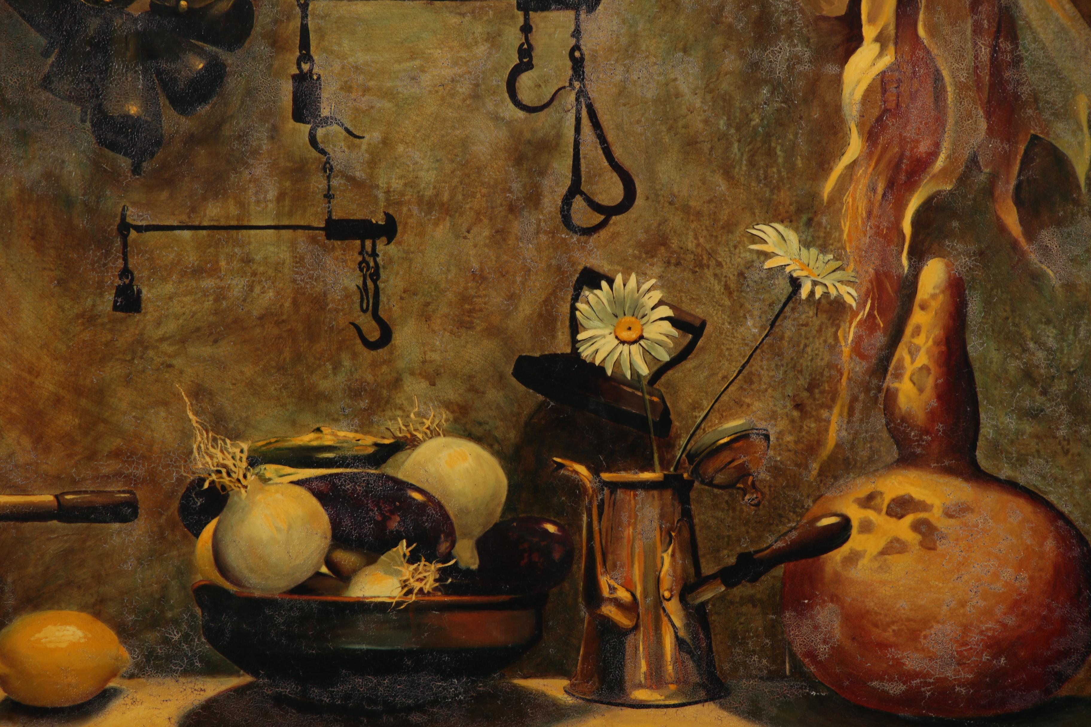 Michael Huggins Kitchen Still Life Oil Painting