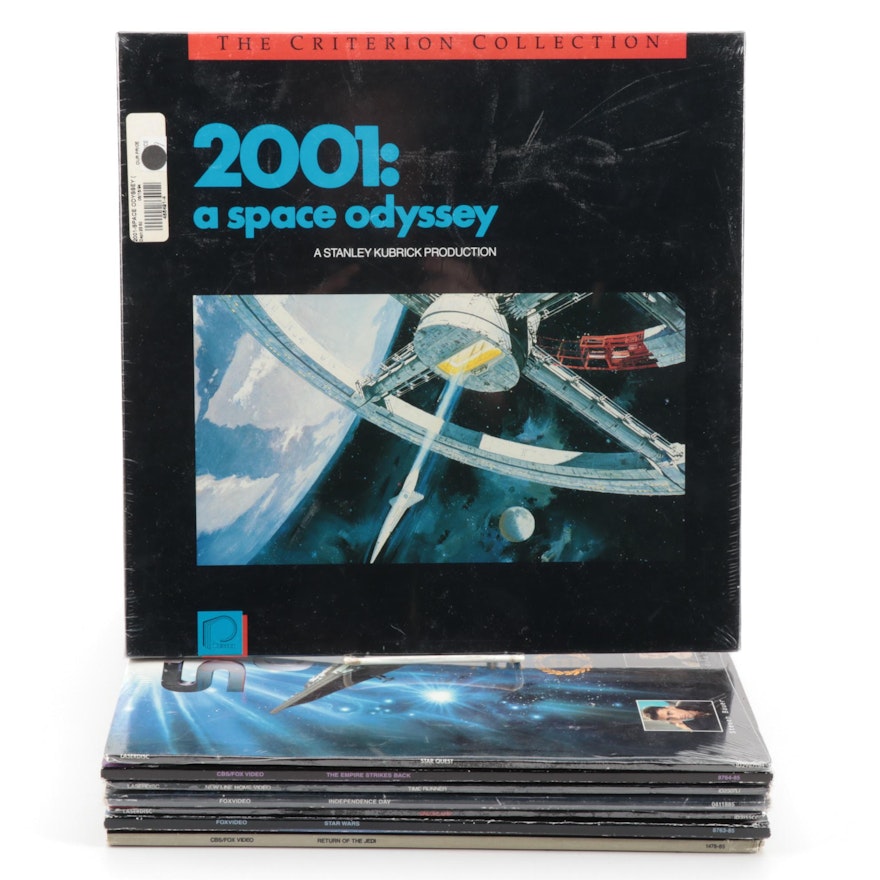 Fantasy Space Themed Movie Laser Discs Including Star Wars, Space Odyssey, More