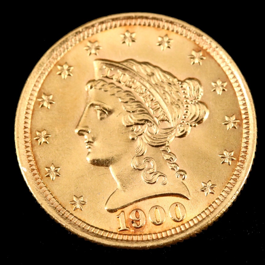 1900 Liberty Head $2.50 Gold Quarter Eagle Coin