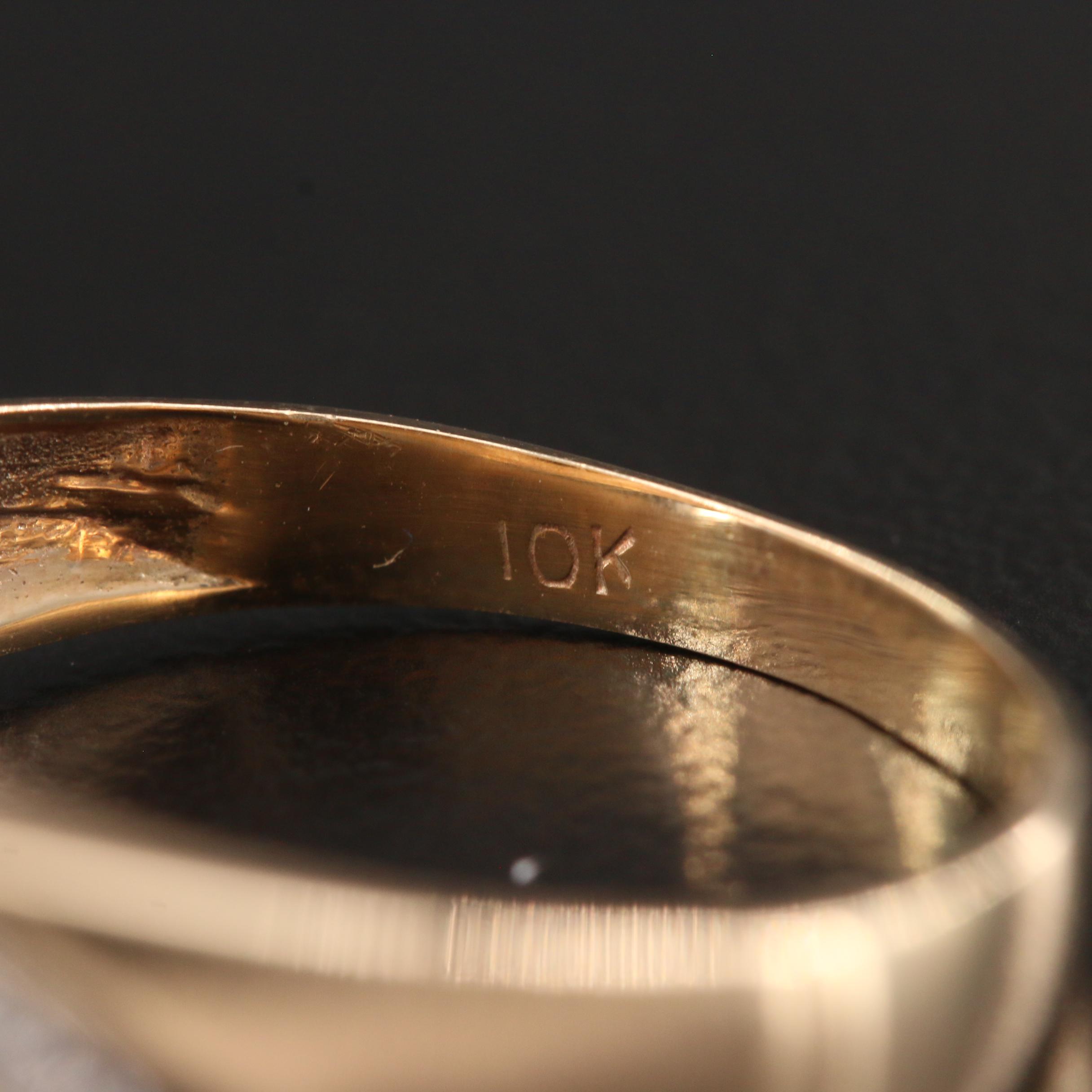 10K Yellow Gold Tiger's Eye Ring