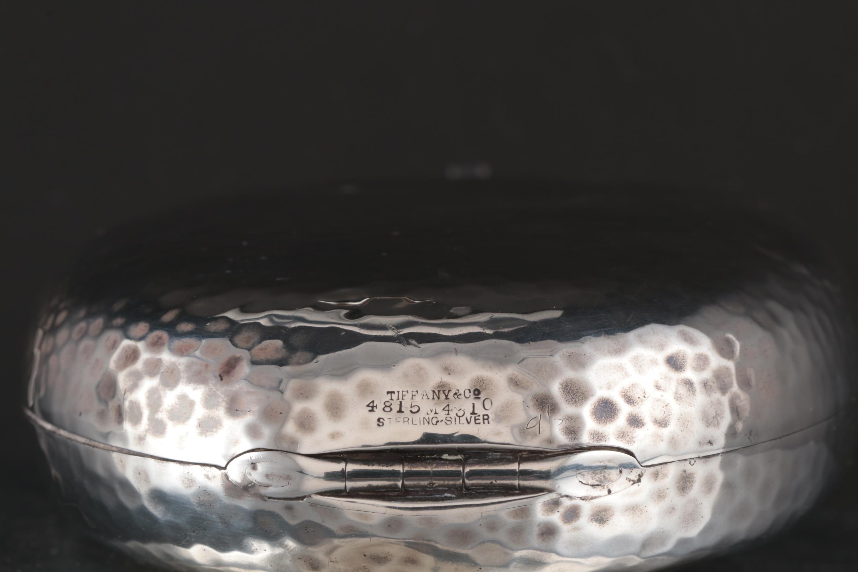 Tiffany & Co. Aesthetic Movement Sterling Over Glass Flask, 1877-1891