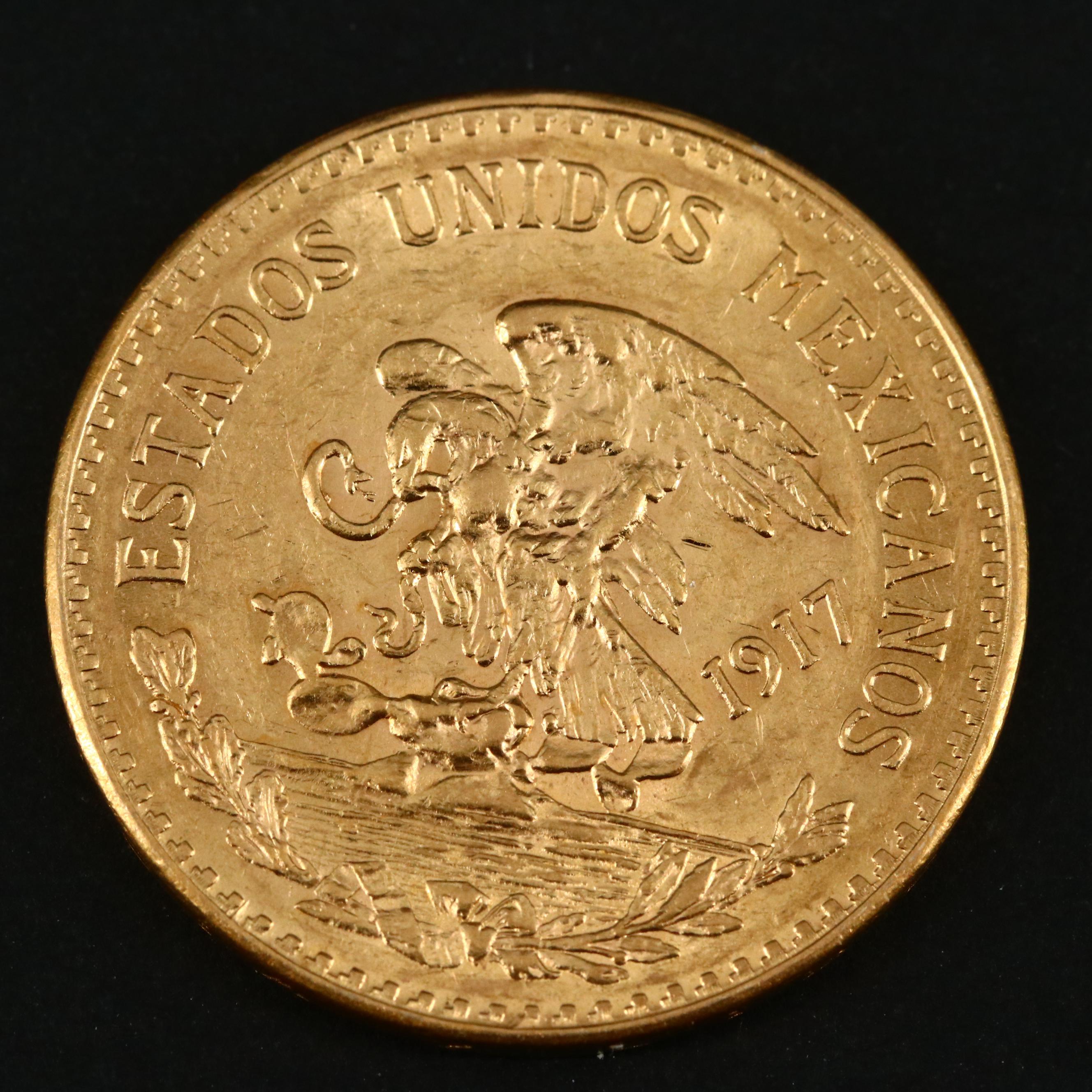 1917 Mexico 20-Pesos Gold Coin