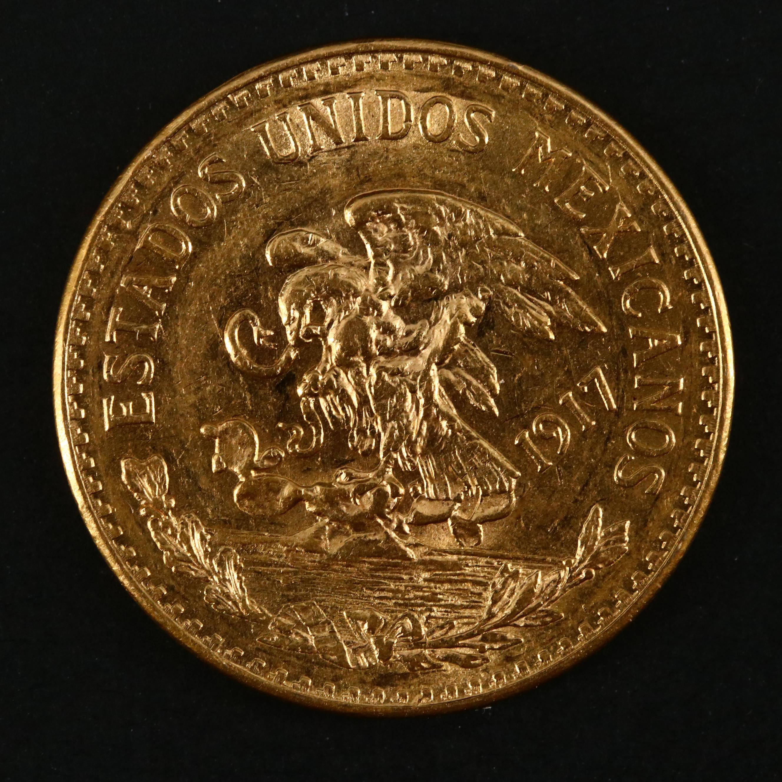 1917 Mexico 20-Pesos Gold Coin