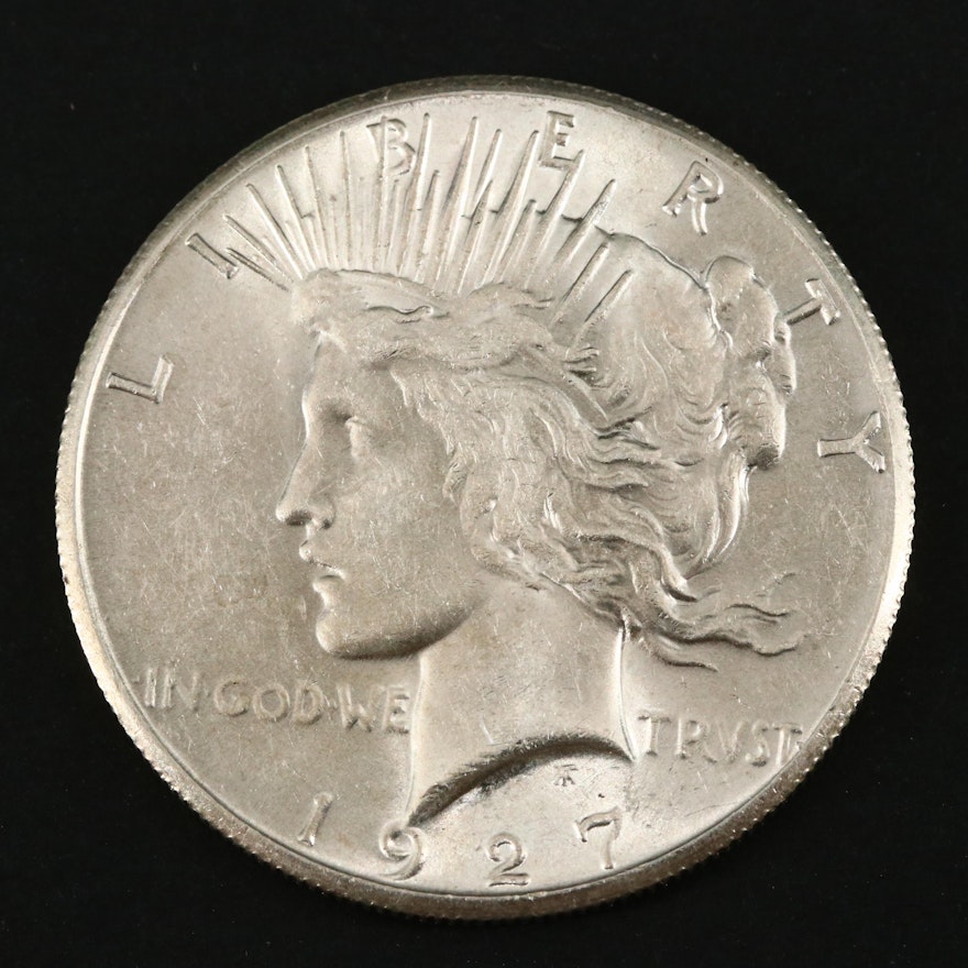 Better Date Low Mintage 1927 Peace Silver Dollar