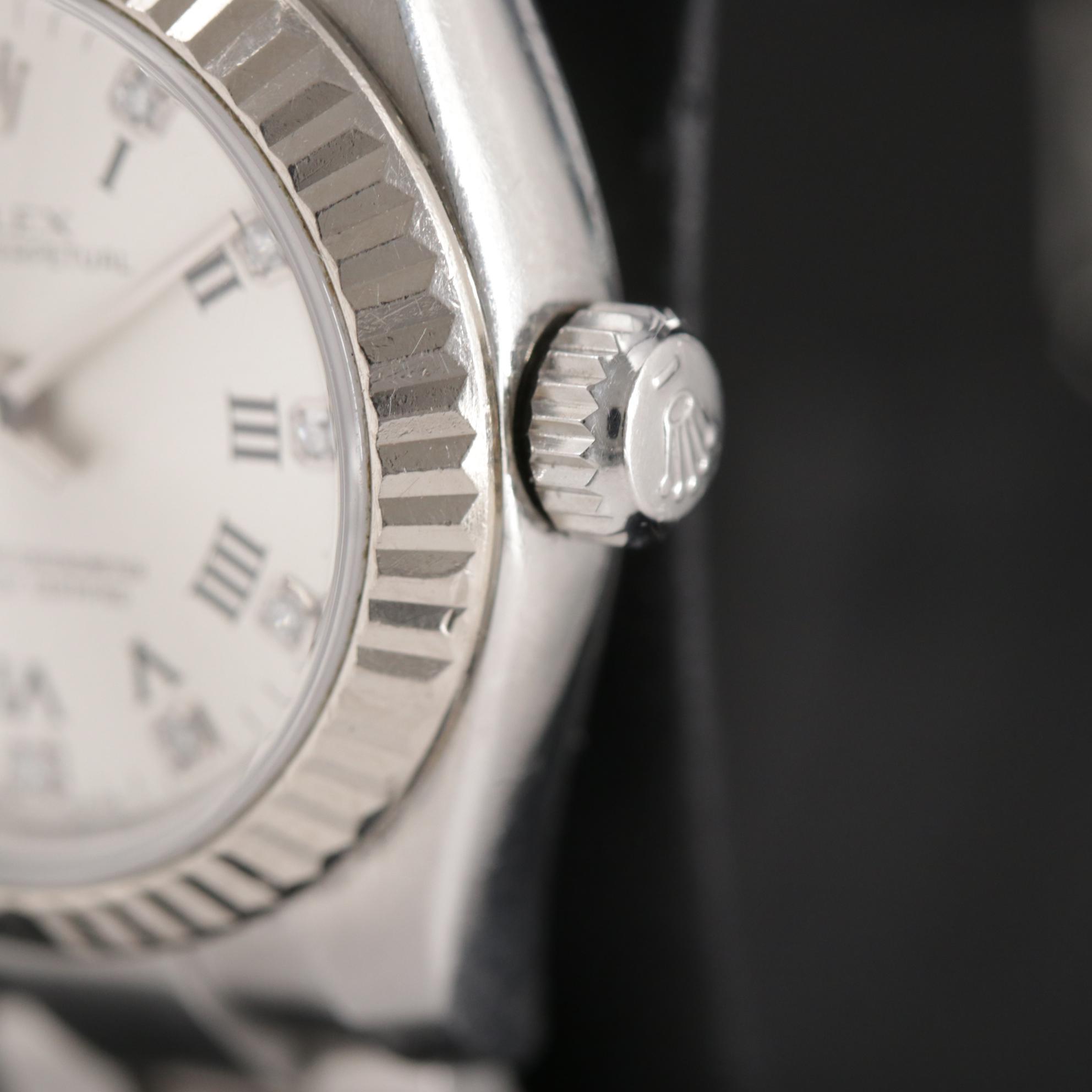 Rolex Oyster Perpetual Stainless Steel and 18K Gold With Diamonds Watch