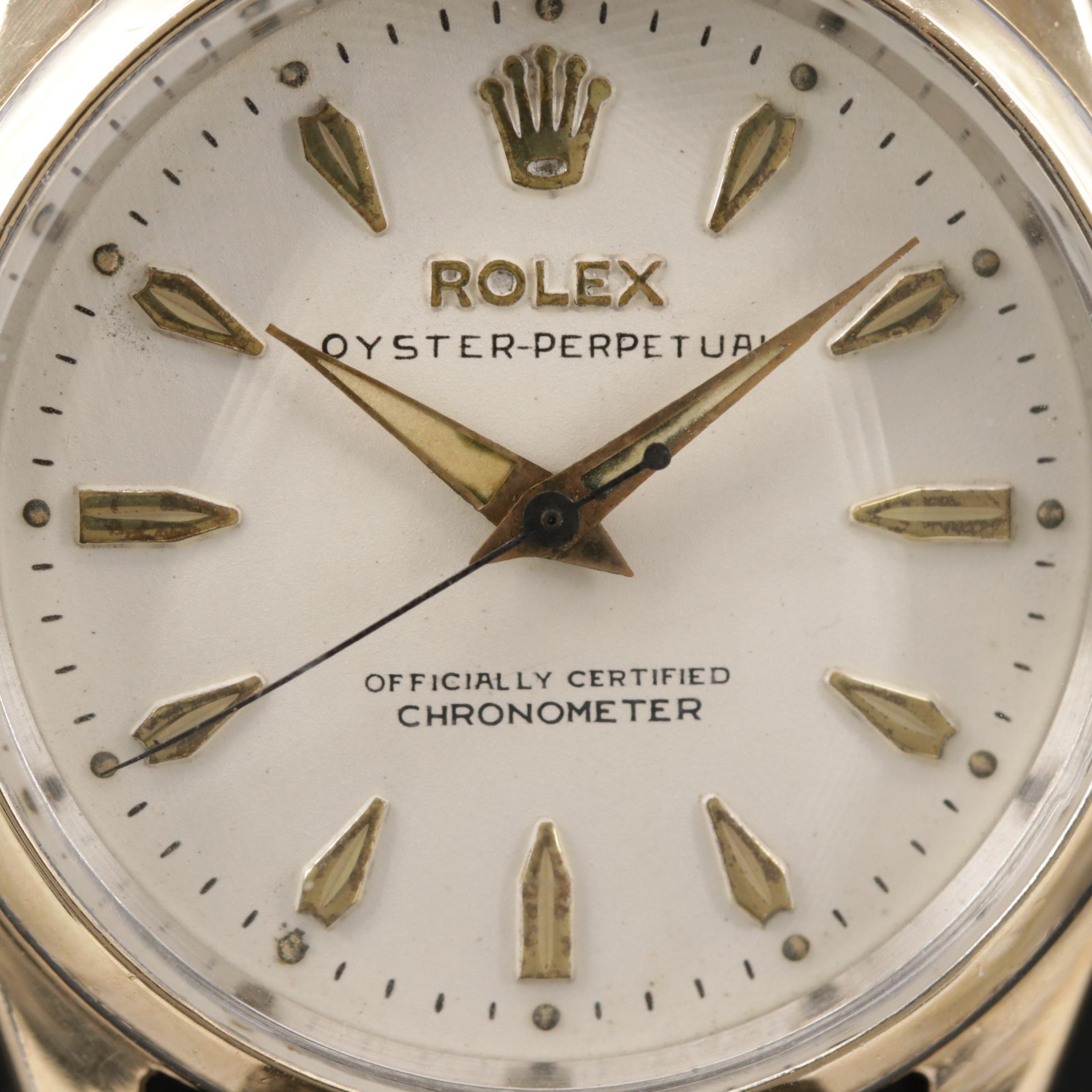 Vintage Rolex Oyster Perpetual 6634 Gold Shell Watch, 1956
