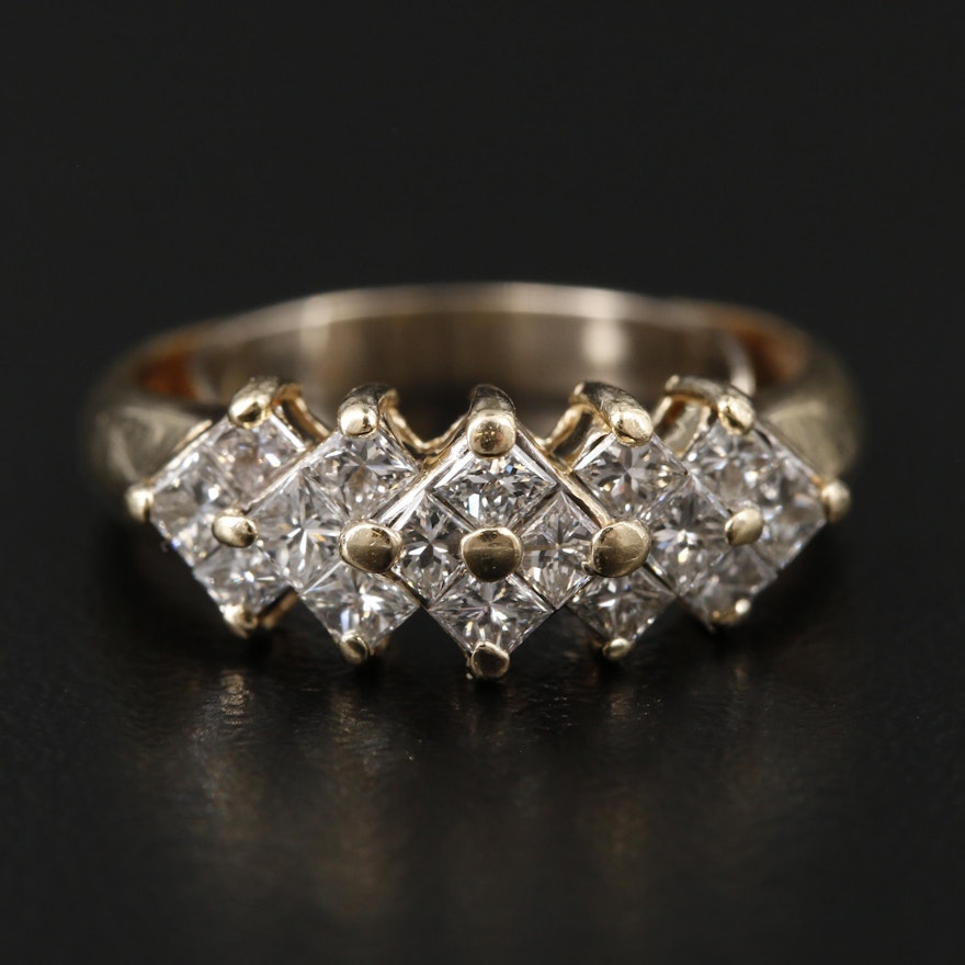 14K Yellow Gold Diamond Ring