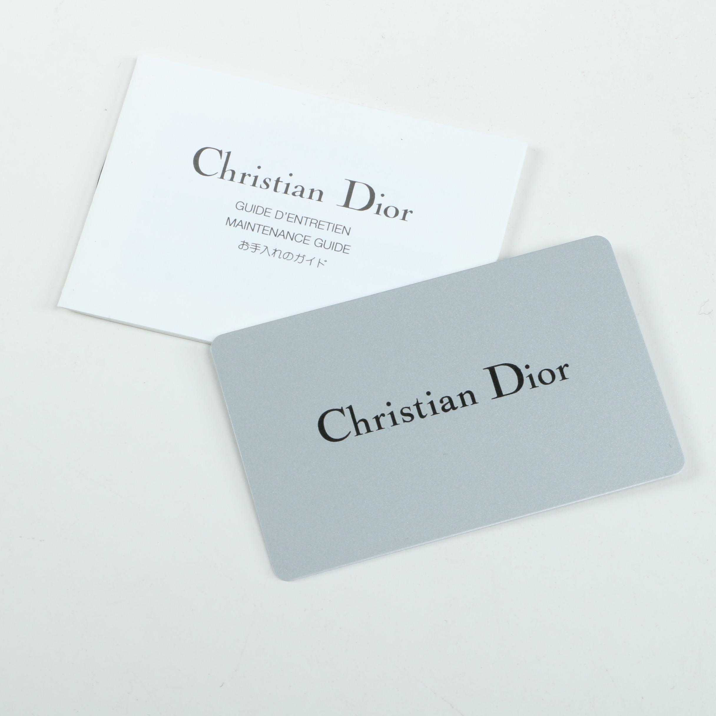 Christian Dior Brown Trottuer Romantique Floral Bow Small Boston Bag