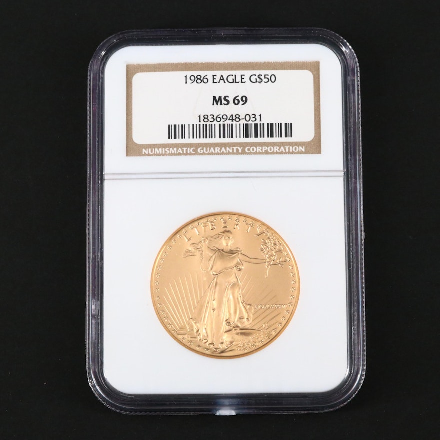 NGC Graded MS69 1986 $50 Gold Eagle Bullion Coin