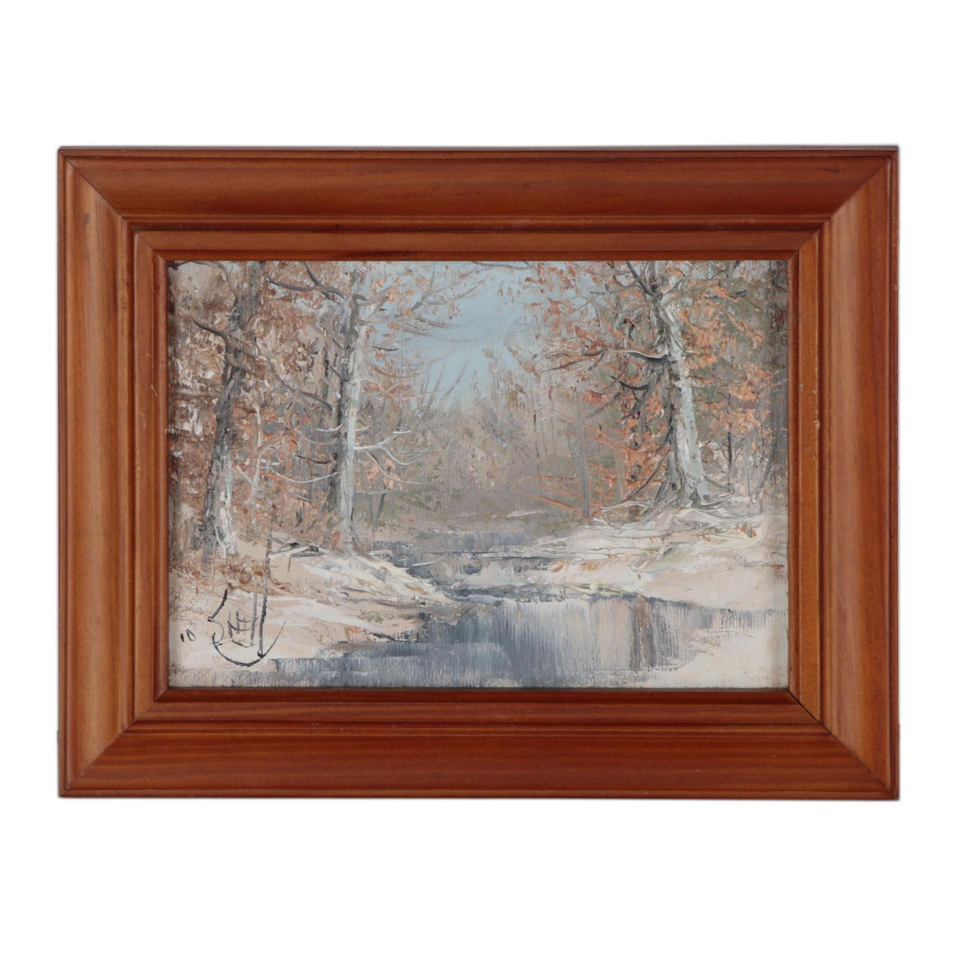 Joe Shell Oil Painting "Winter Solitude", 2010