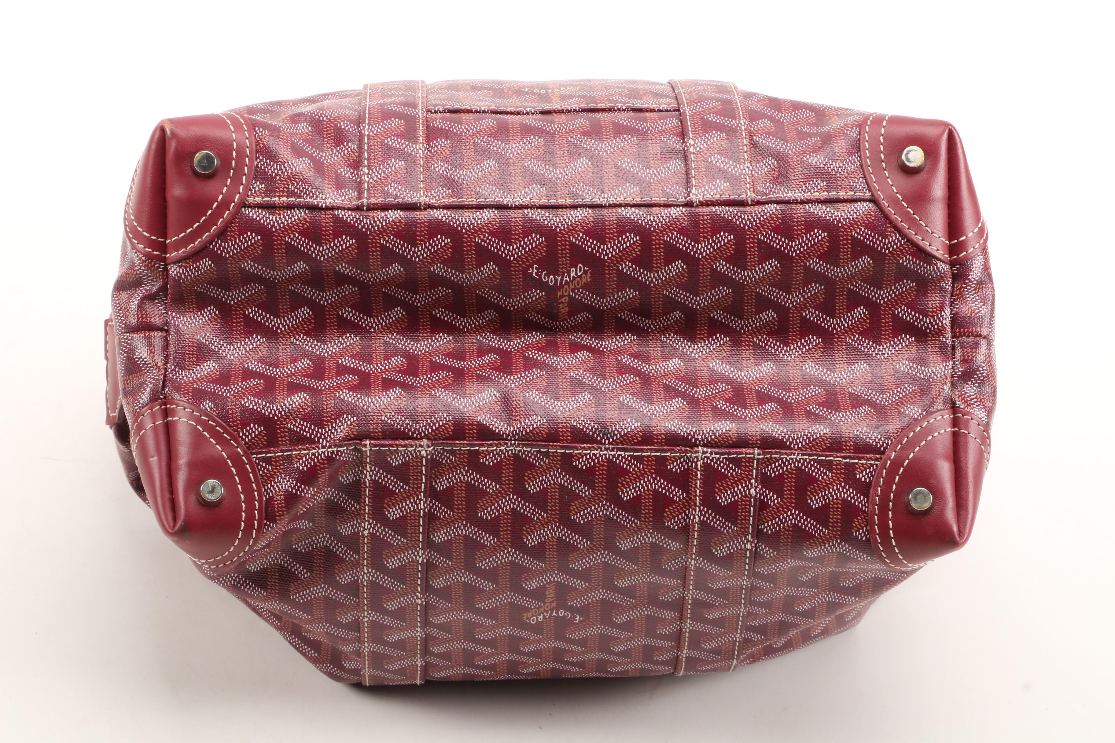 Goyard Boeing 30 Handbag in Burgundy Goyardine Coated Canvas and Leather