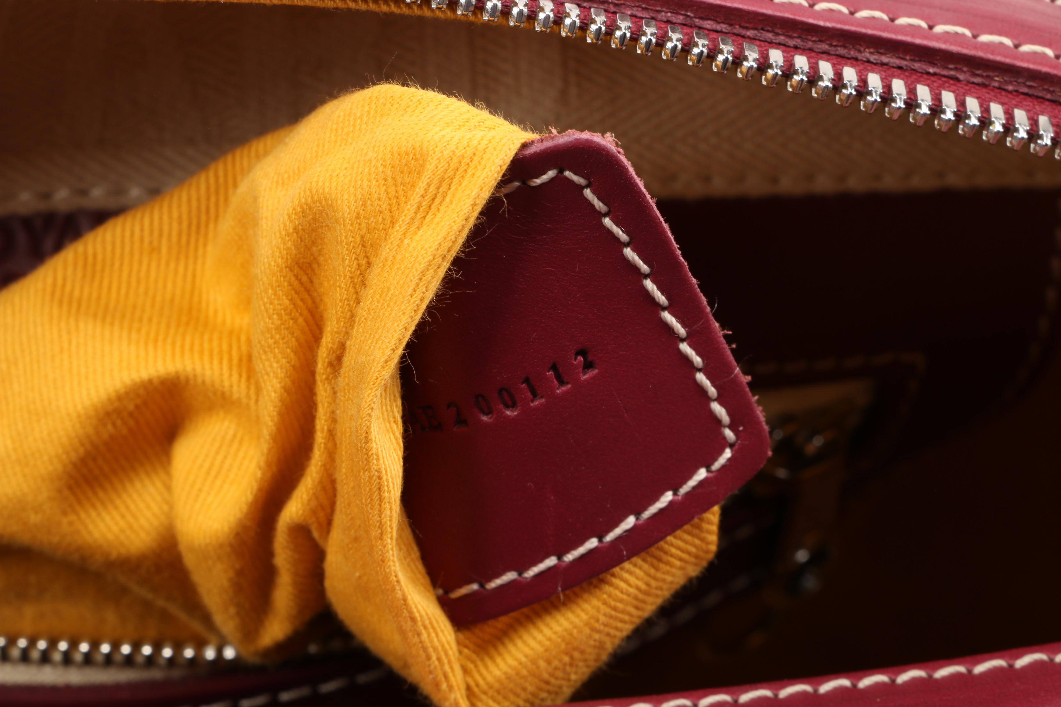 Goyard Boeing 30 Handbag in Burgundy Goyardine Coated Canvas and Leather