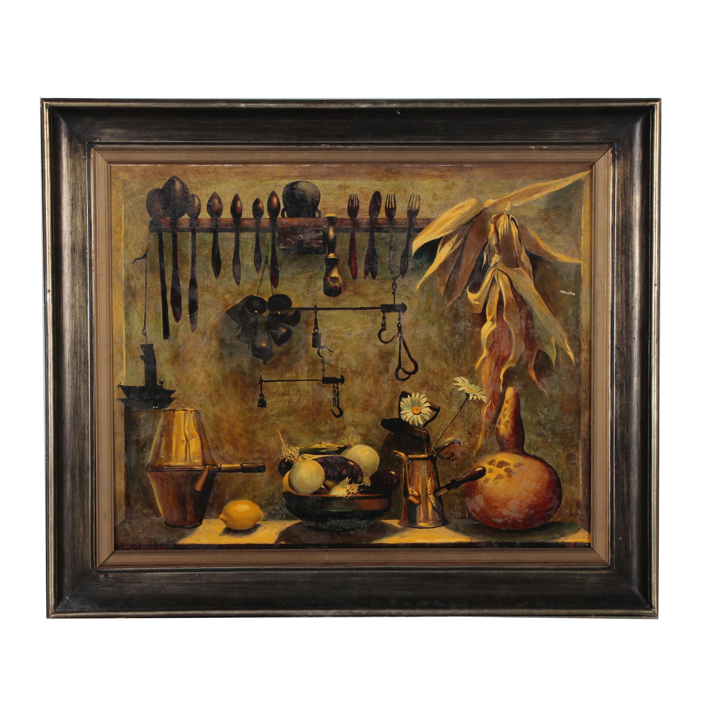 Michael Huggins Kitchen Still Life Oil Painting