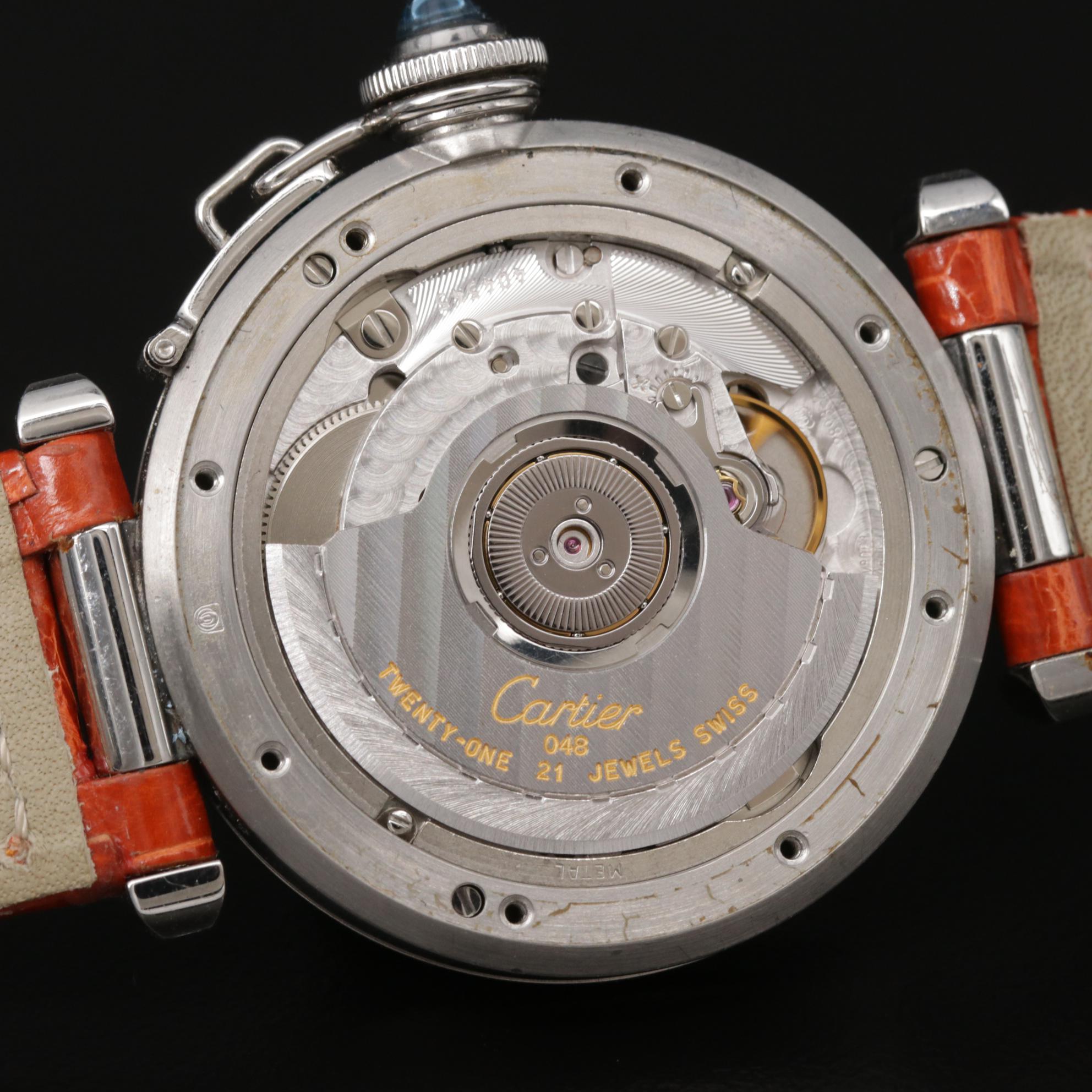 Cartier Pashe GMT Stainless Steel Automatic Watch with Date