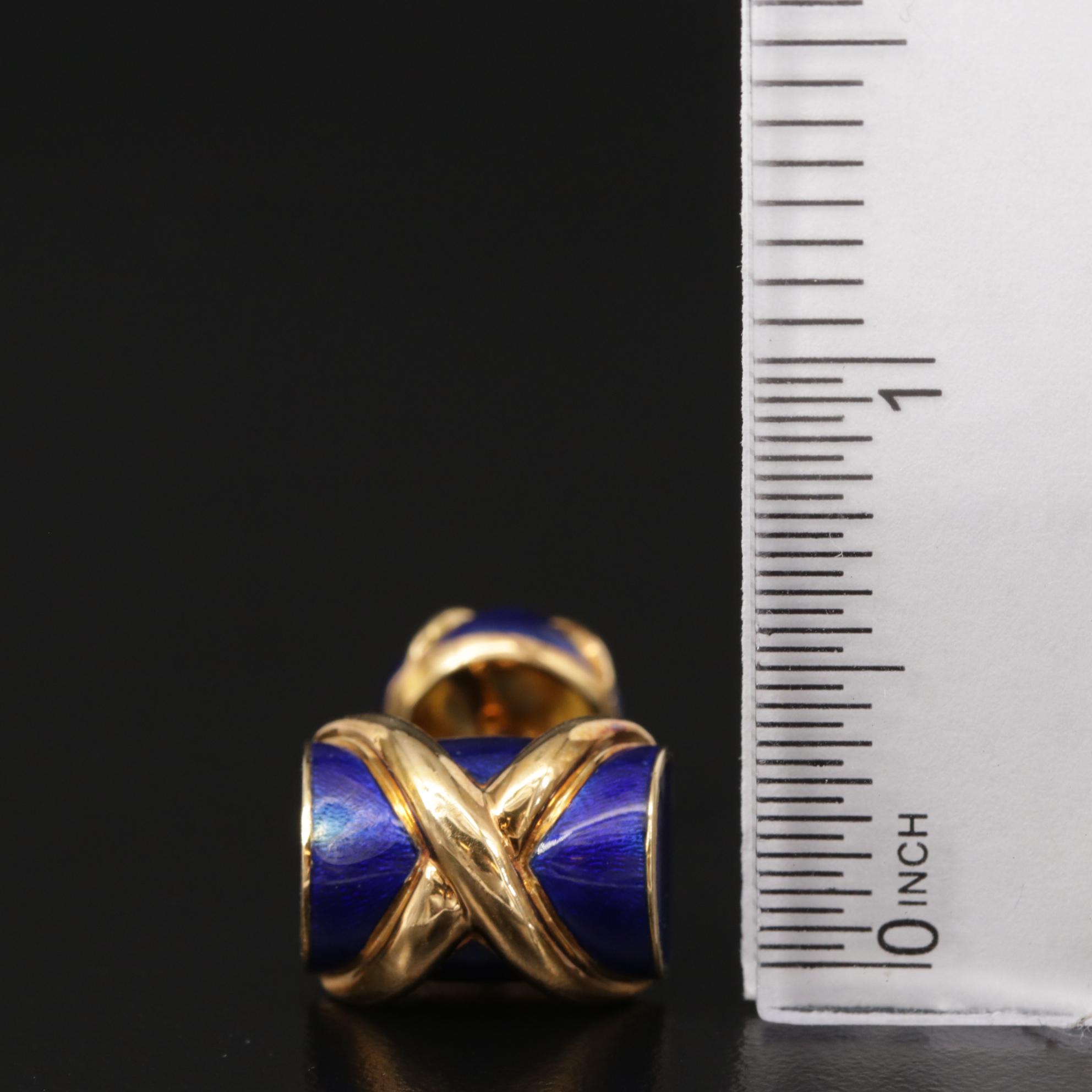 Jean Schlumberger for Tiffany & Co. 18K Yellow Gold Enamel Cufflinks