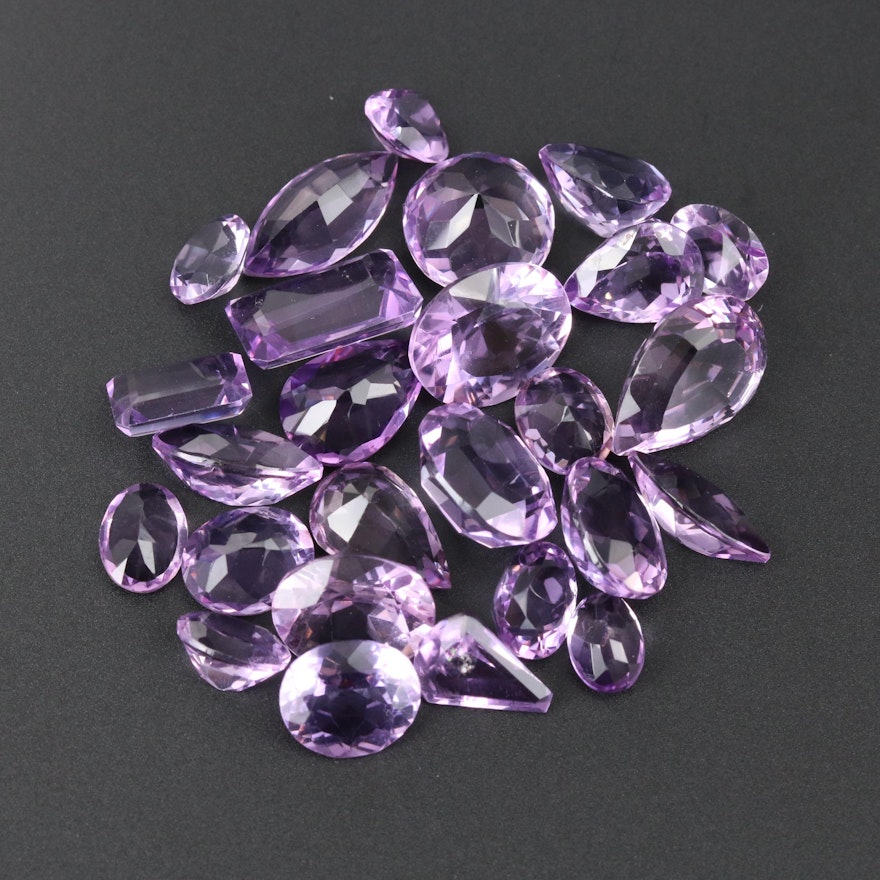 Loose 62.27 CTW Faceted Amethyst Gemstones