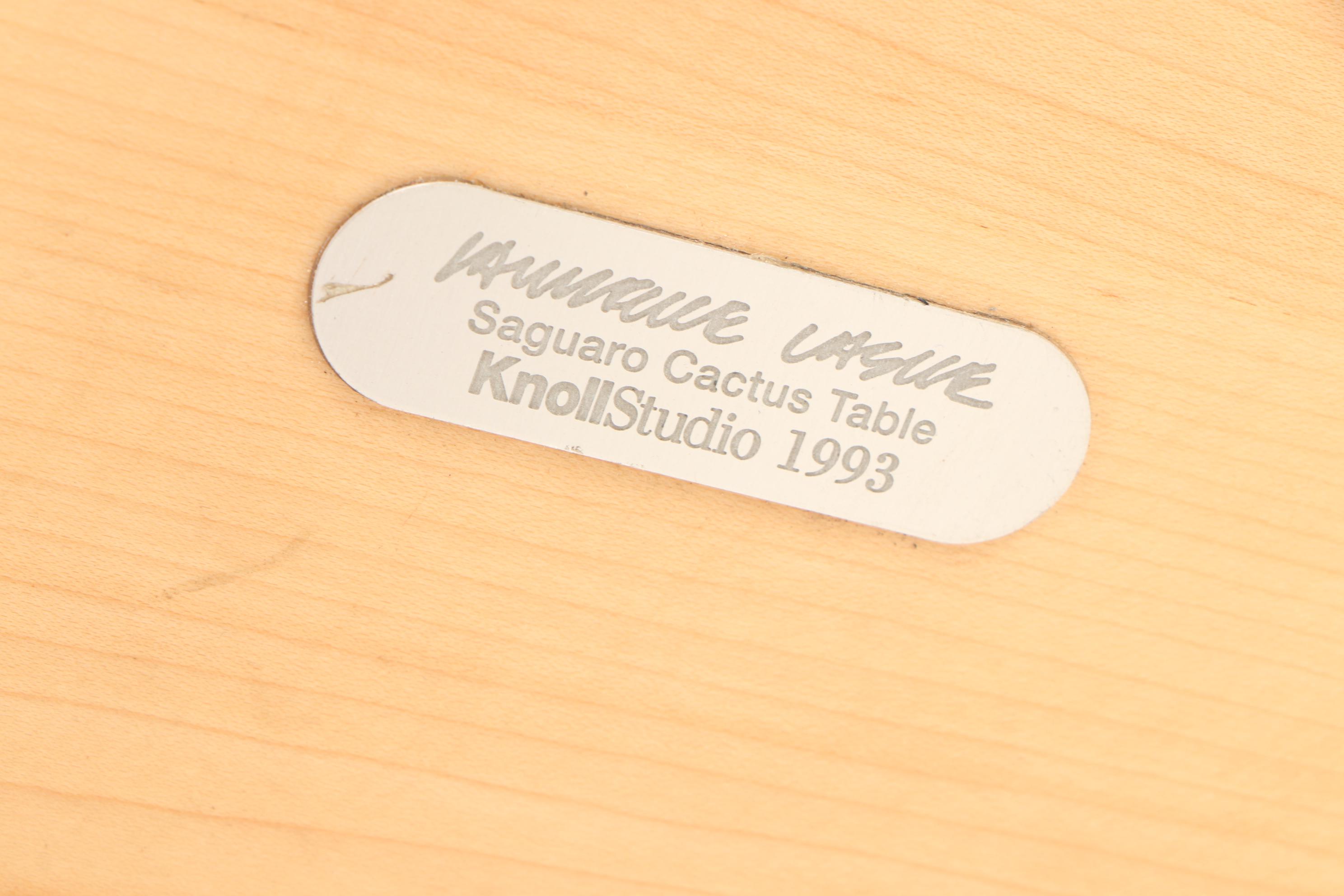 Lawrence Laske for Knoll Studio "Saguaro Cactus" Birch and Metal Side Table