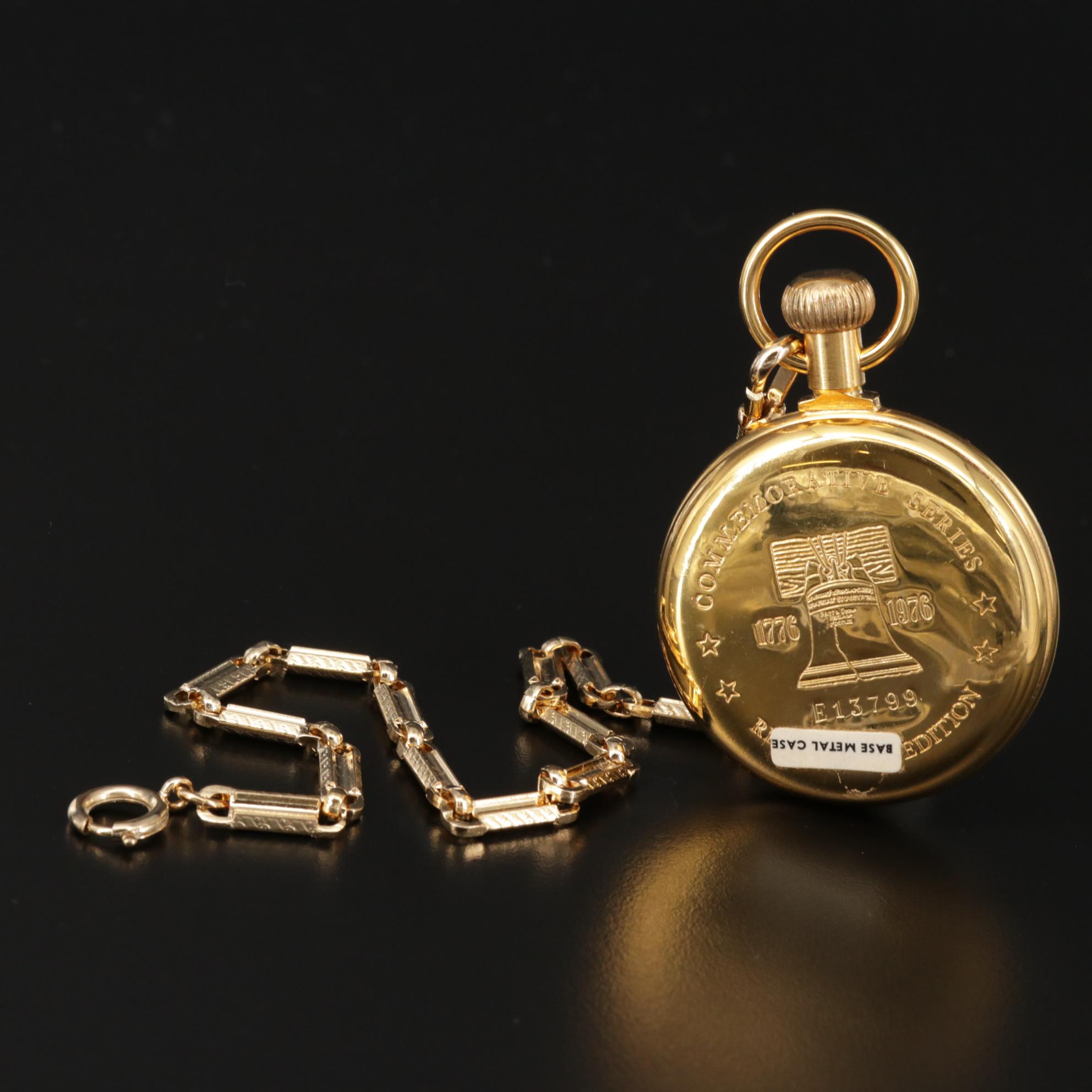 Bradley Time Seventy Six Bicentennial Pocket Watch Set