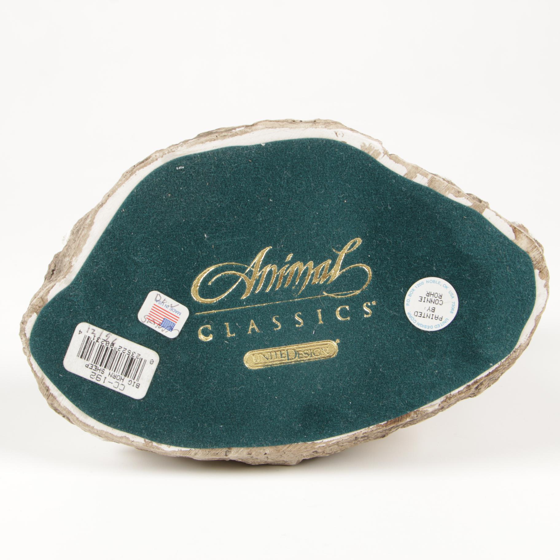 Lenox Fine Porcelain "Bighorn Sheep" with Jack Bayman Wooden Bird Figurines