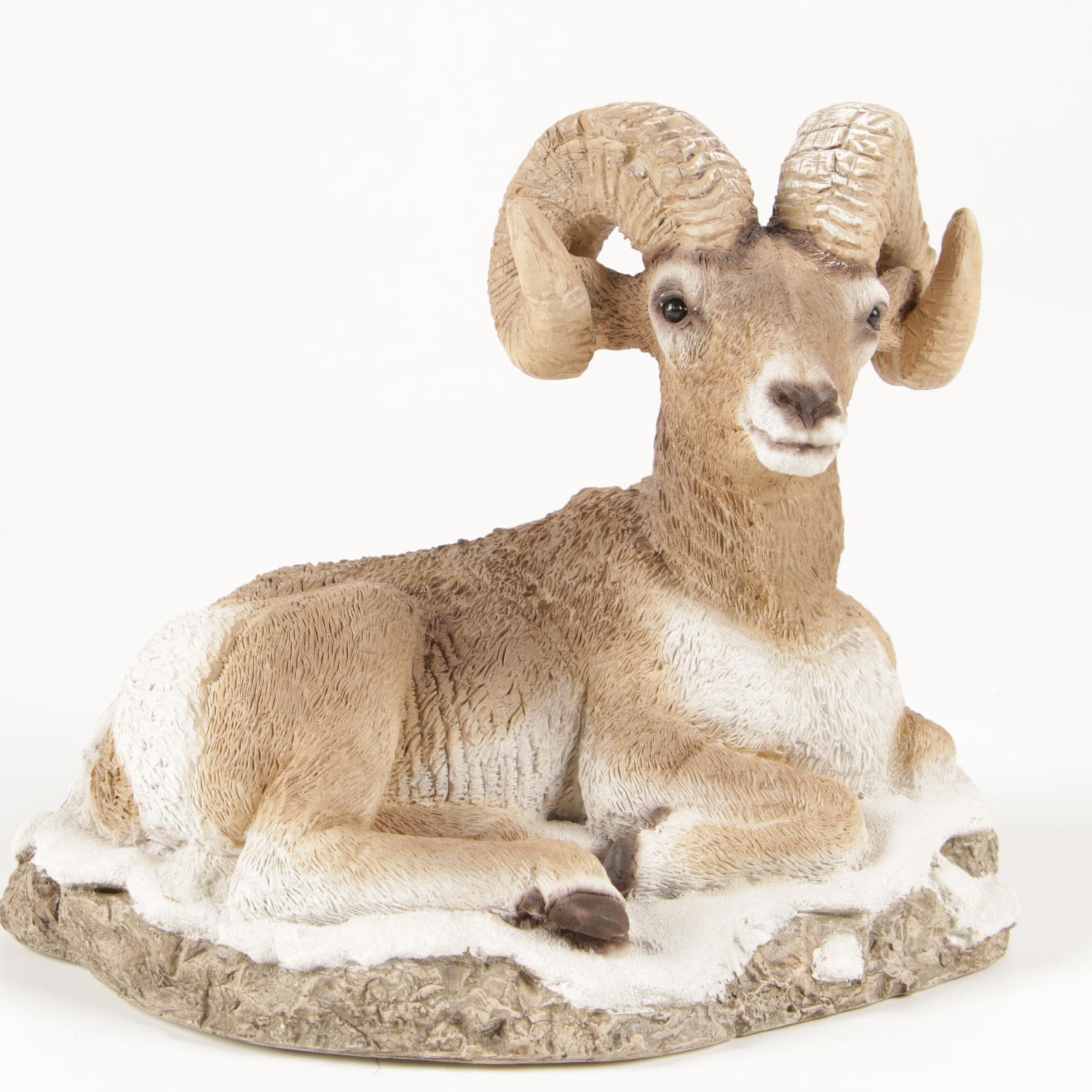 Lenox Fine Porcelain "Bighorn Sheep" with Jack Bayman Wooden Bird Figurines