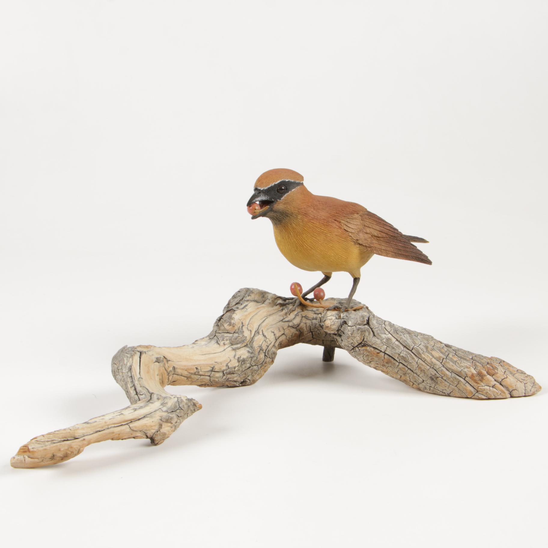 Lenox Fine Porcelain "Bighorn Sheep" with Jack Bayman Wooden Bird Figurines