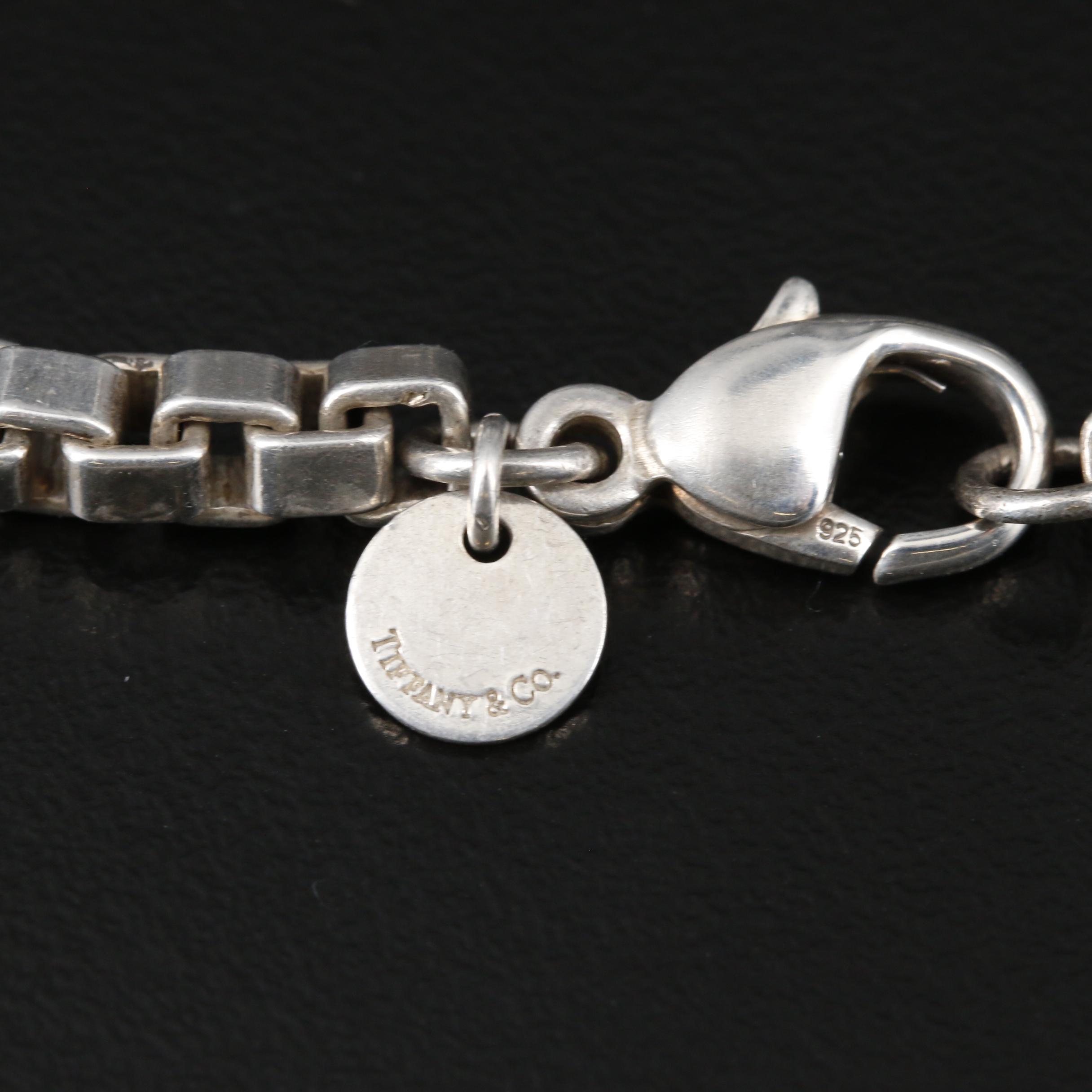 Tiffany & Co. "Venetian Link" Sterling Silver Box Chain Necklace