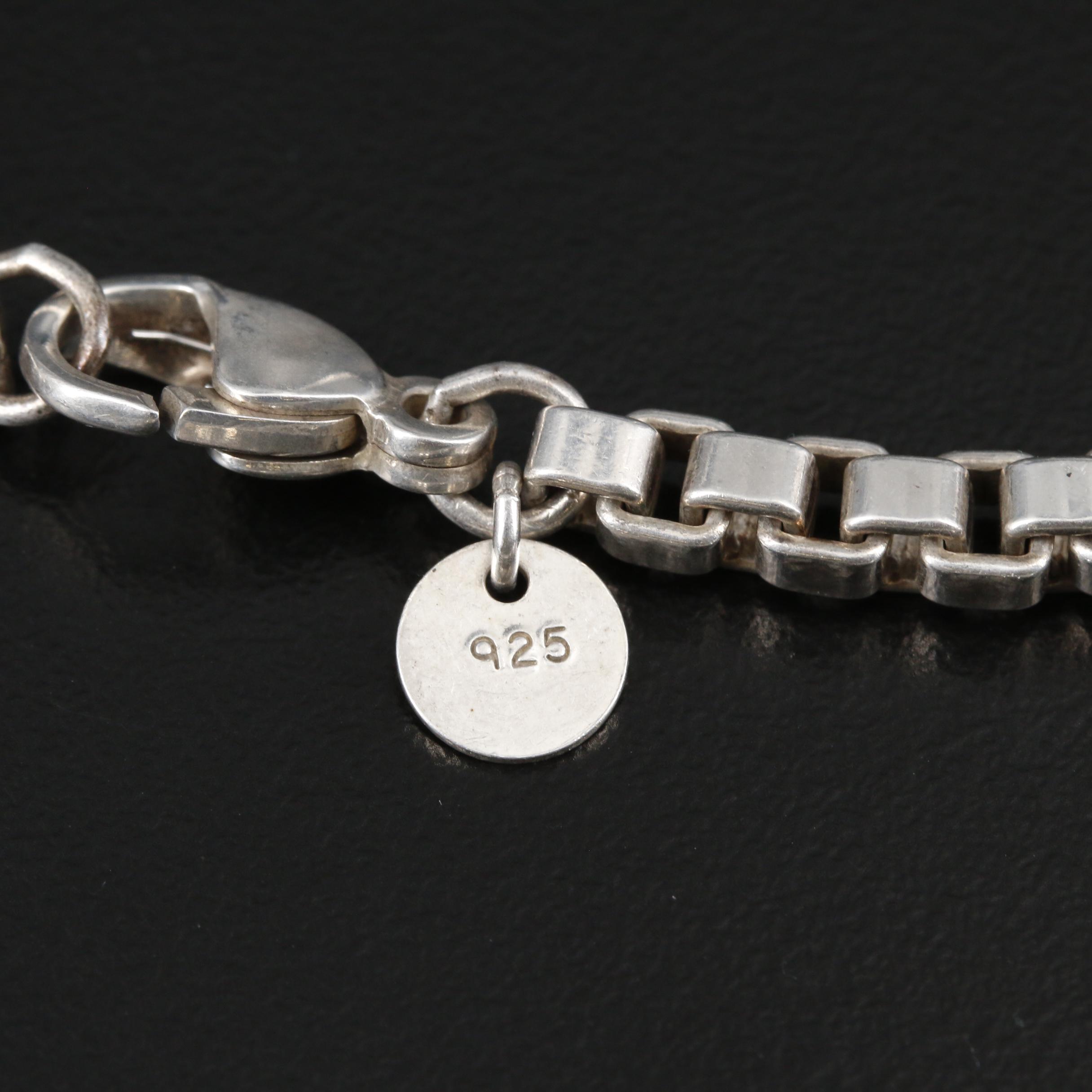 Tiffany & Co. "Venetian Link" Sterling Silver Box Chain Necklace