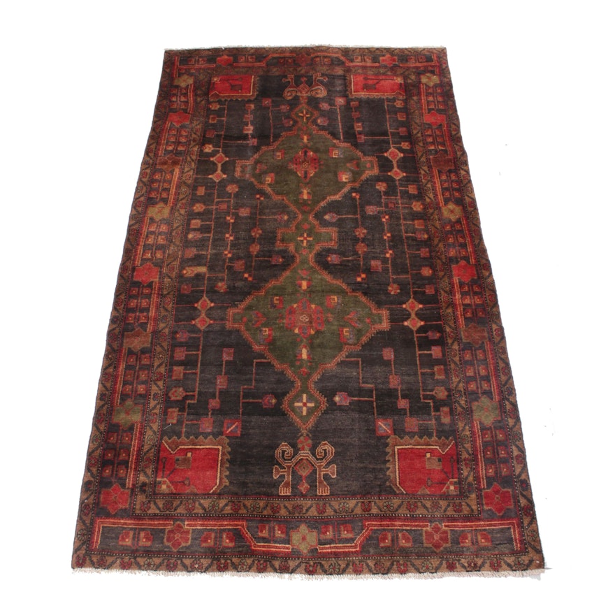 5'2 x 9'6 Hand-Knotted Northwest Persian Rug, 1950s