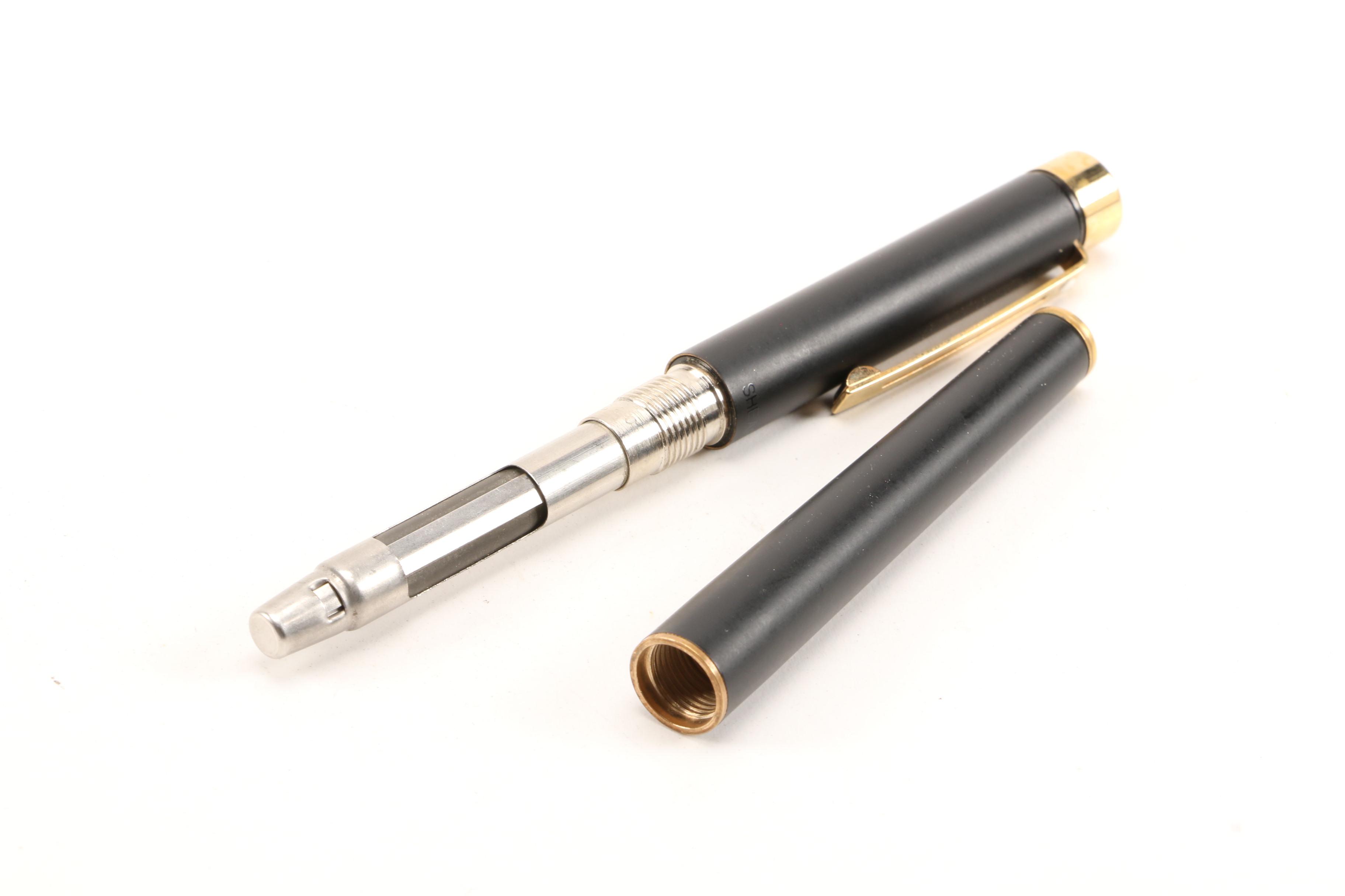 Sheaffer Targa Black Lacquer Fountain Pen with 14K Gold Nib