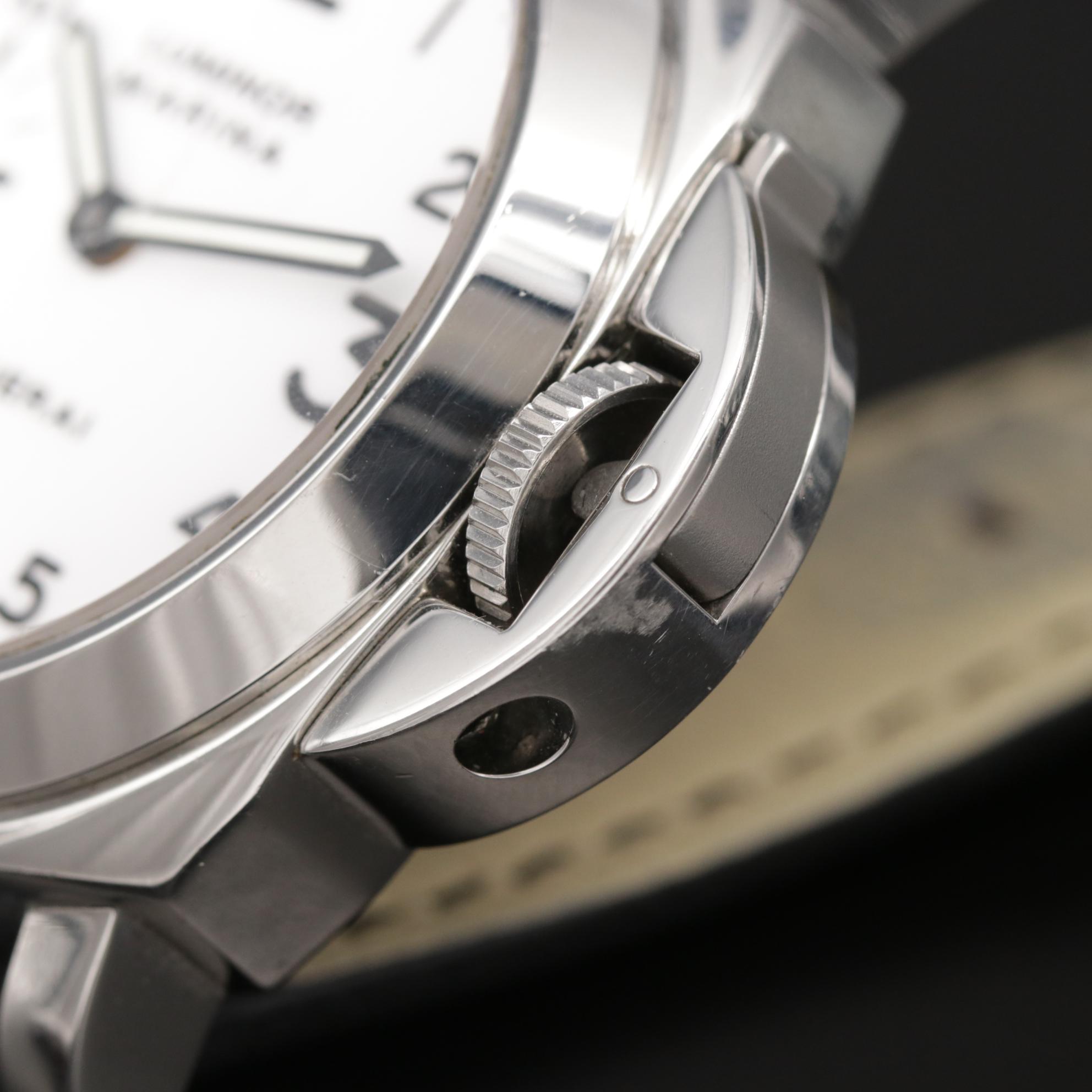 Panerai Luminor Marina PAM3 Stainless Steel Stem Wind Watch