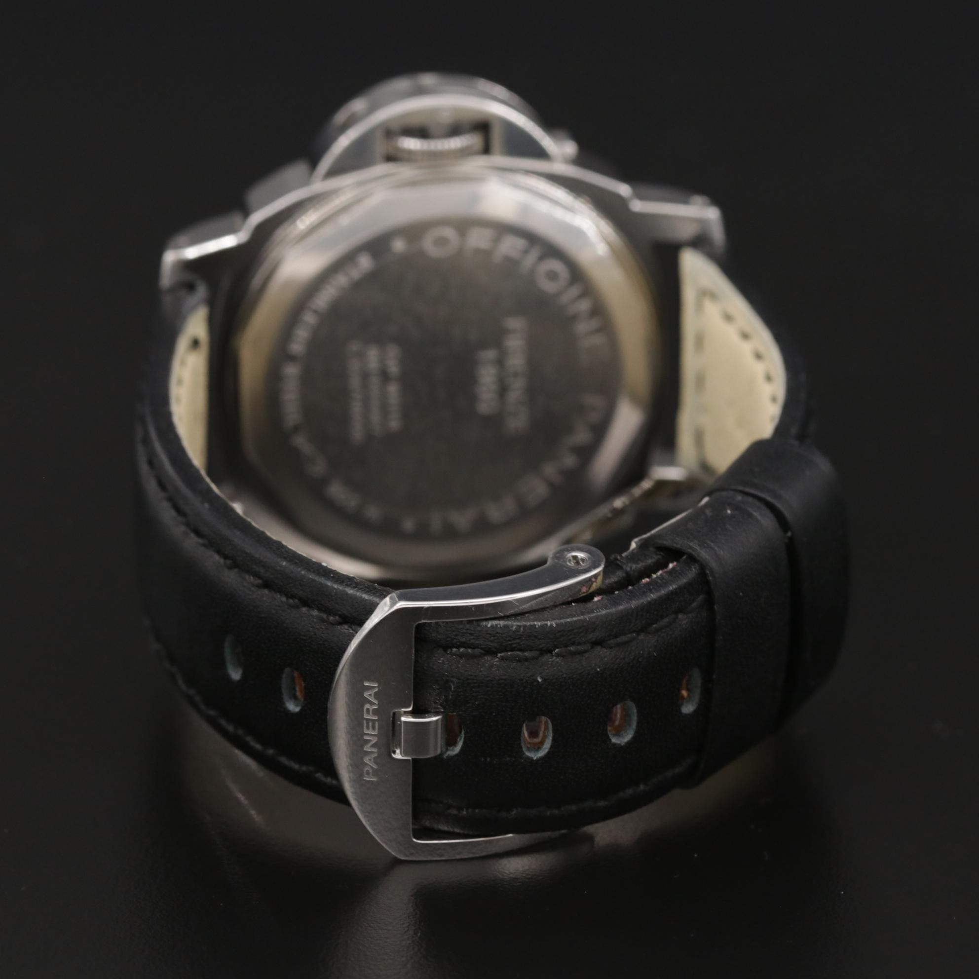 Panerai Luminor Marina PAM3 Stainless Steel Stem Wind Watch