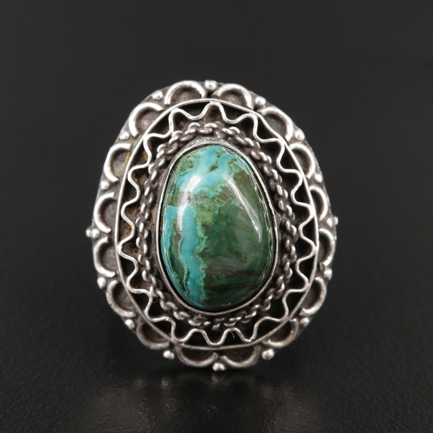 Sterling Silver and Chrysocolla Ring