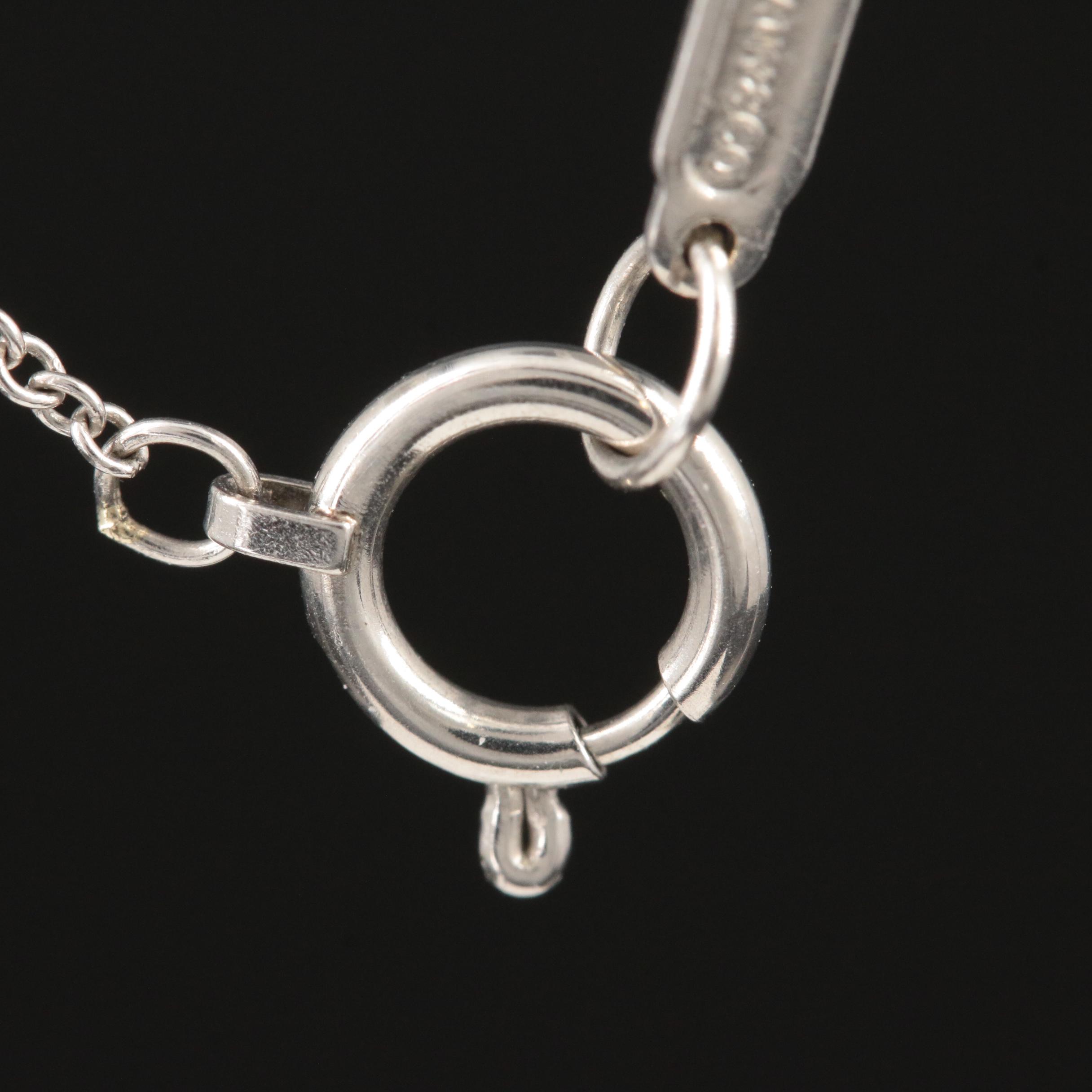 Tiffany & Co. Platinum Diamond and Turquoise "Blue Box" Pendant Necklace