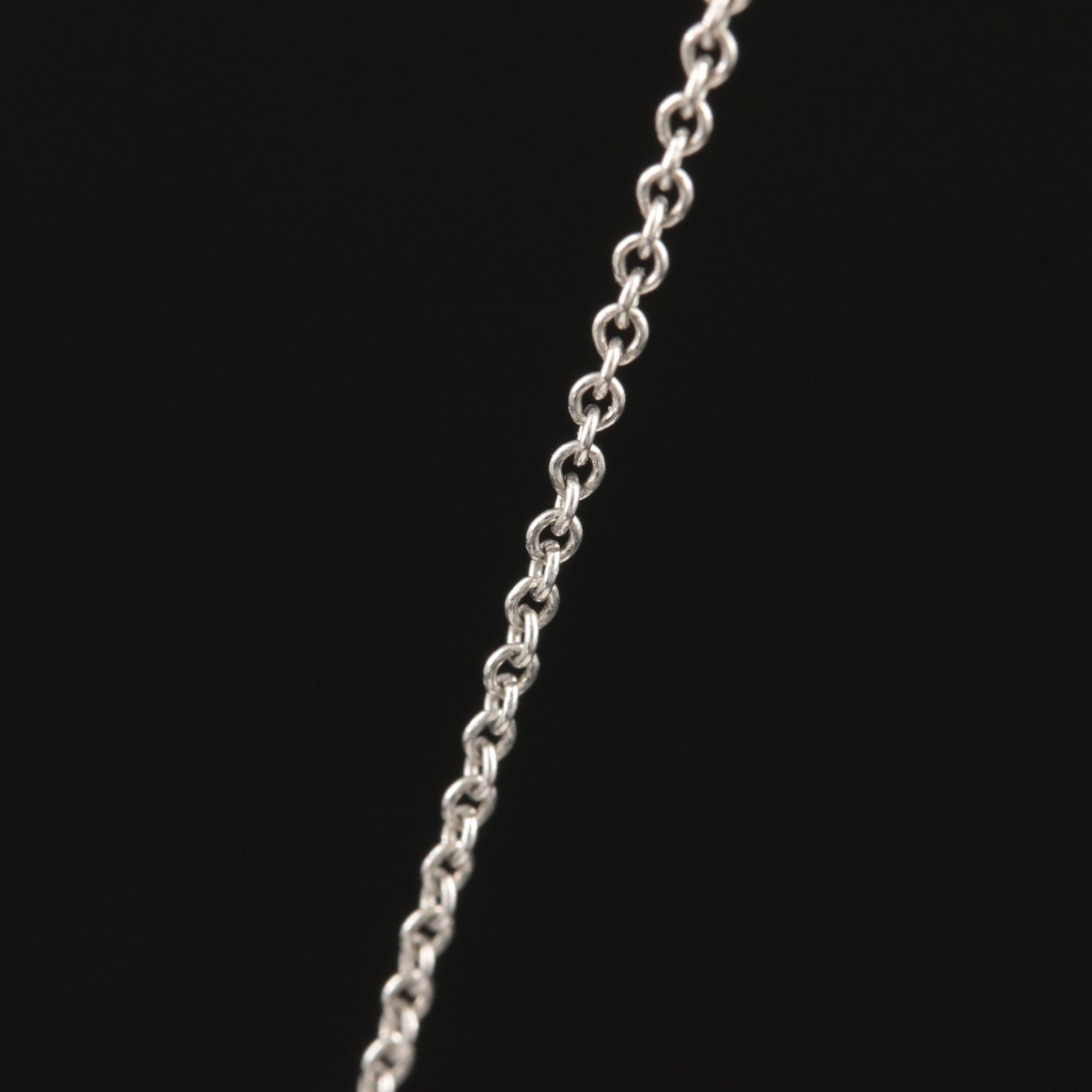 Tiffany & Co. Platinum Diamond and Turquoise "Blue Box" Pendant Necklace