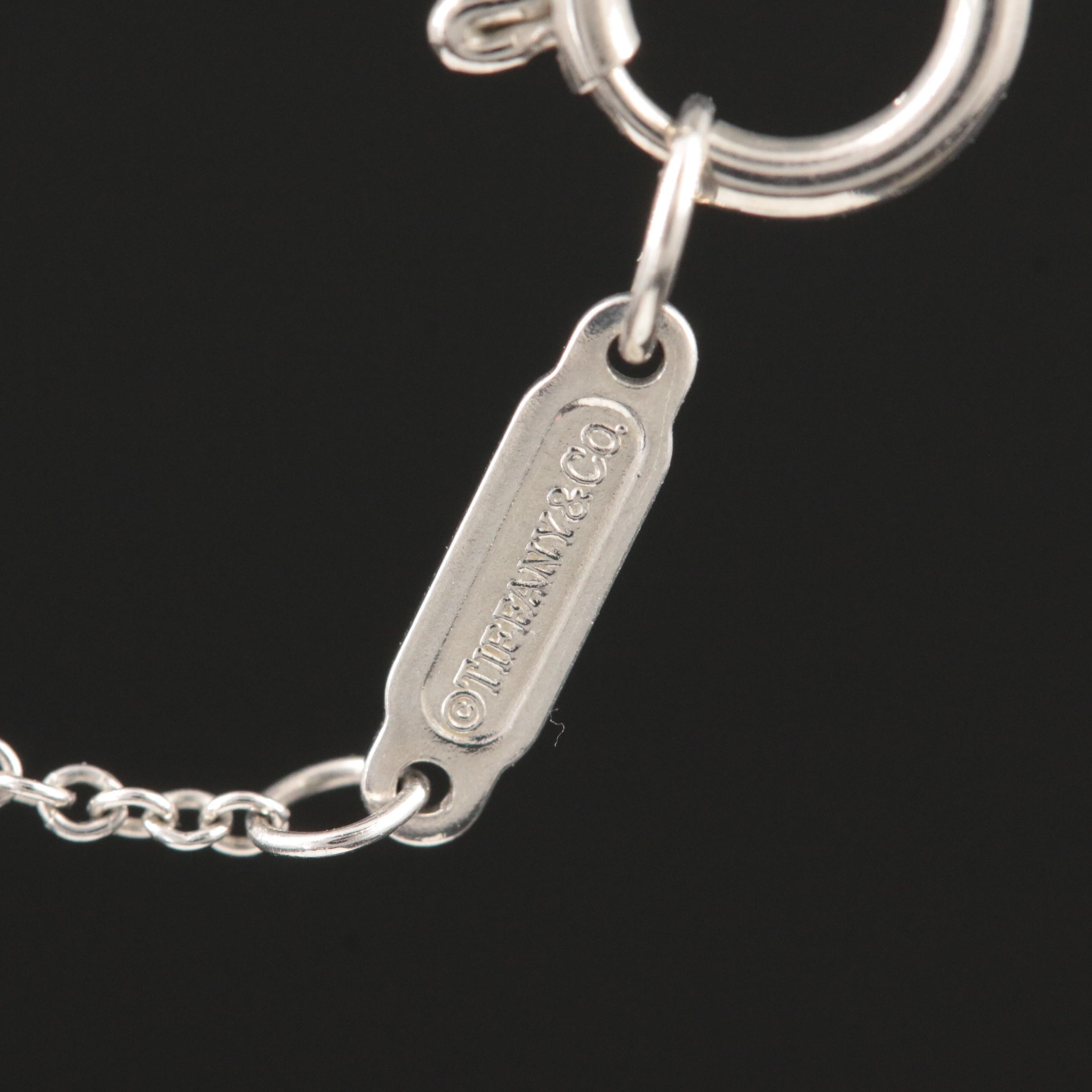 Tiffany & Co. Platinum Diamond and Turquoise "Blue Box" Pendant Necklace