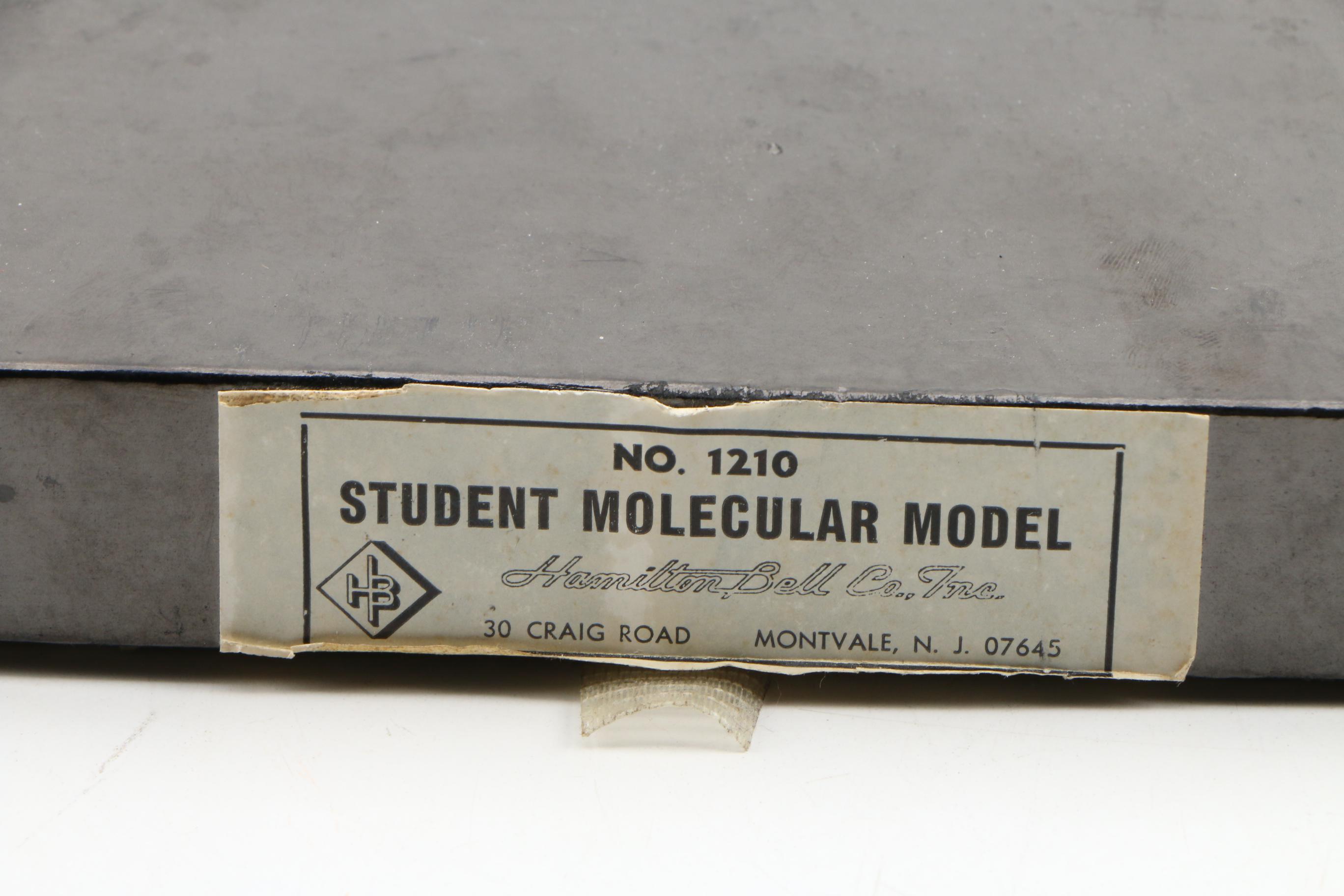 Hamilton Bell Co. Wood Student Molecular Model Organic Structure Set, Vintage