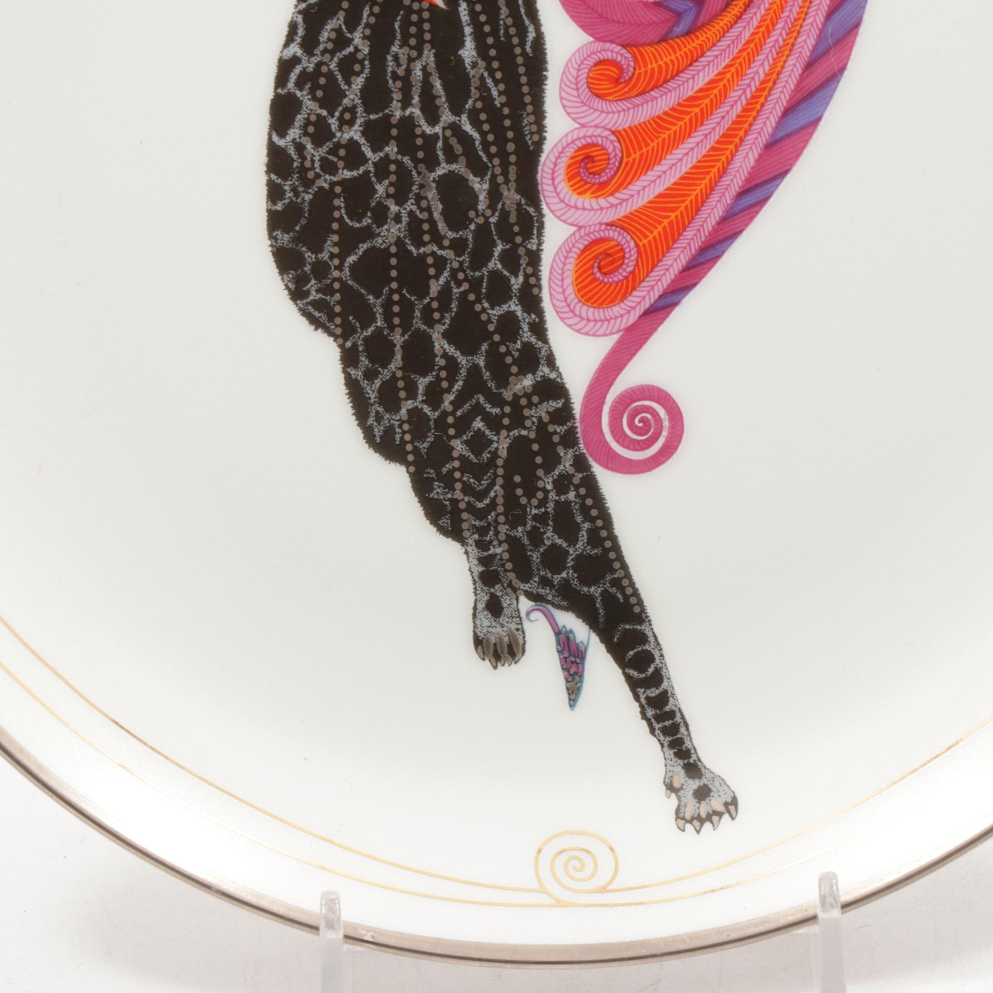House of Erté "Beauty and the Beast" Limited Edition Porcelain Collectors Plate