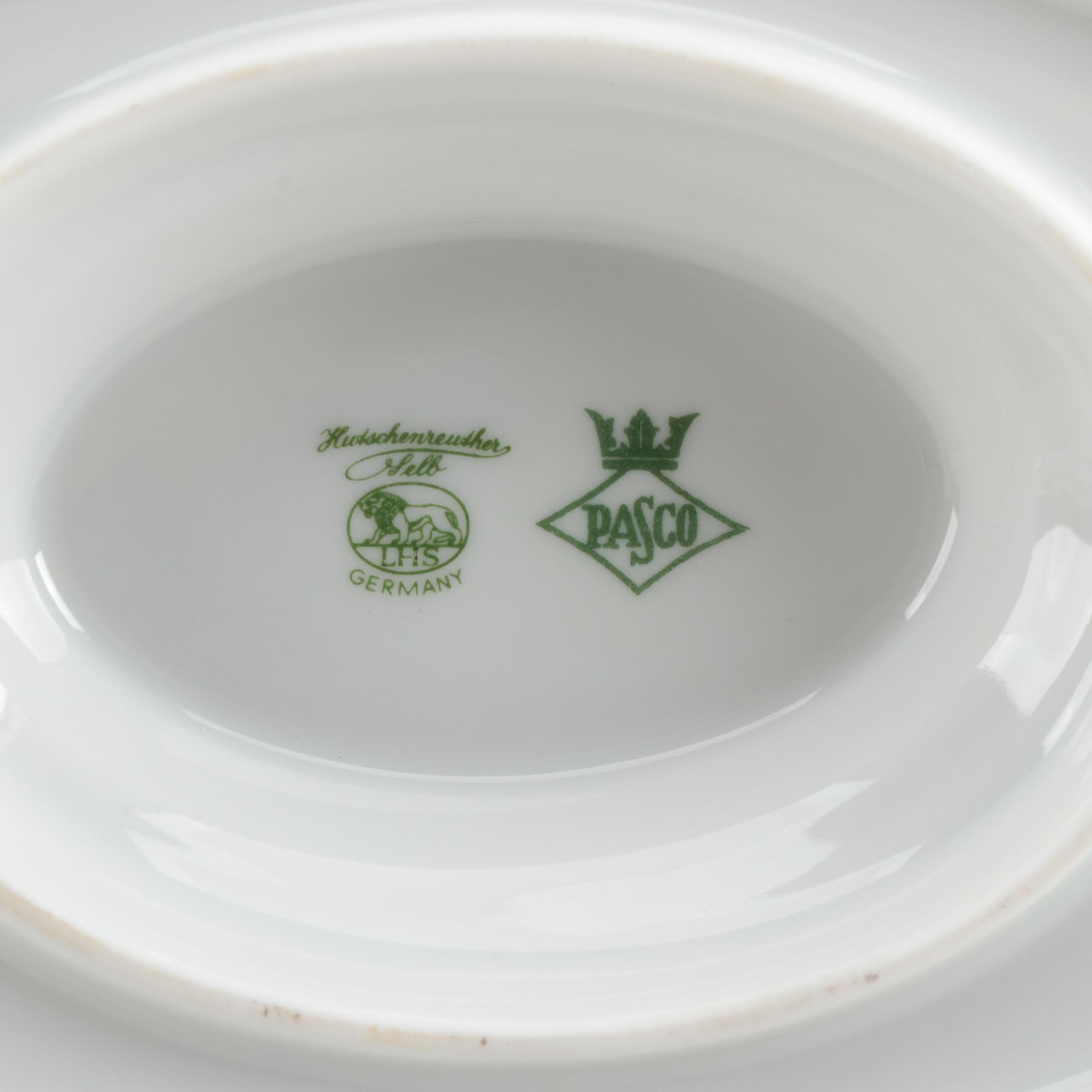 Hutschenreuther "Revere" Platinum-Trimmed Porcelain Dinnerware Service