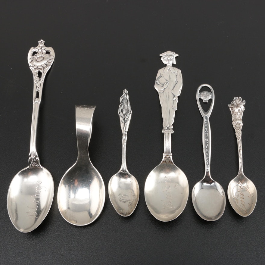 Sterling Silver Souvenir and Child's Spoons