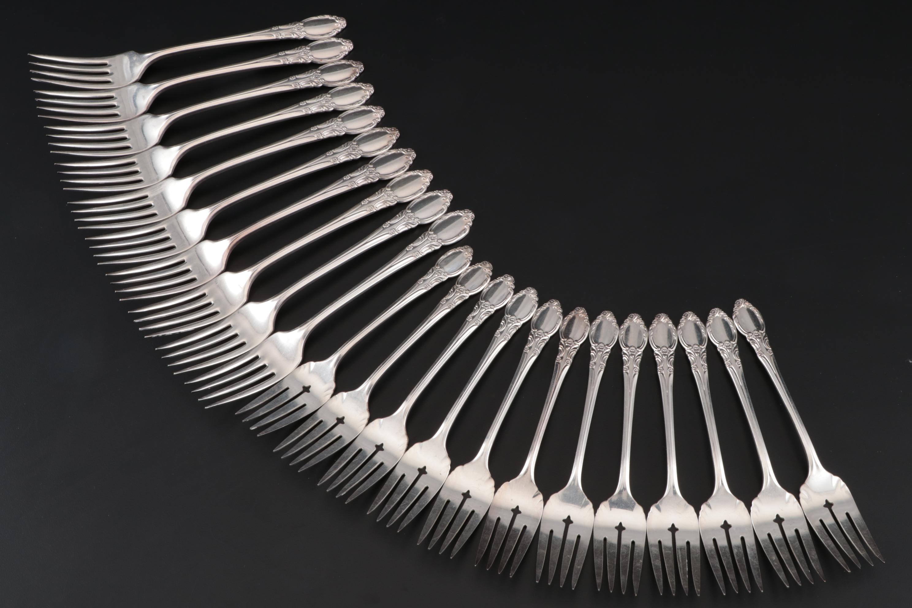 Wm A. Rogers "Park Lane-Chatelaine-Dowry" Silver Plate Flatware, Vintage